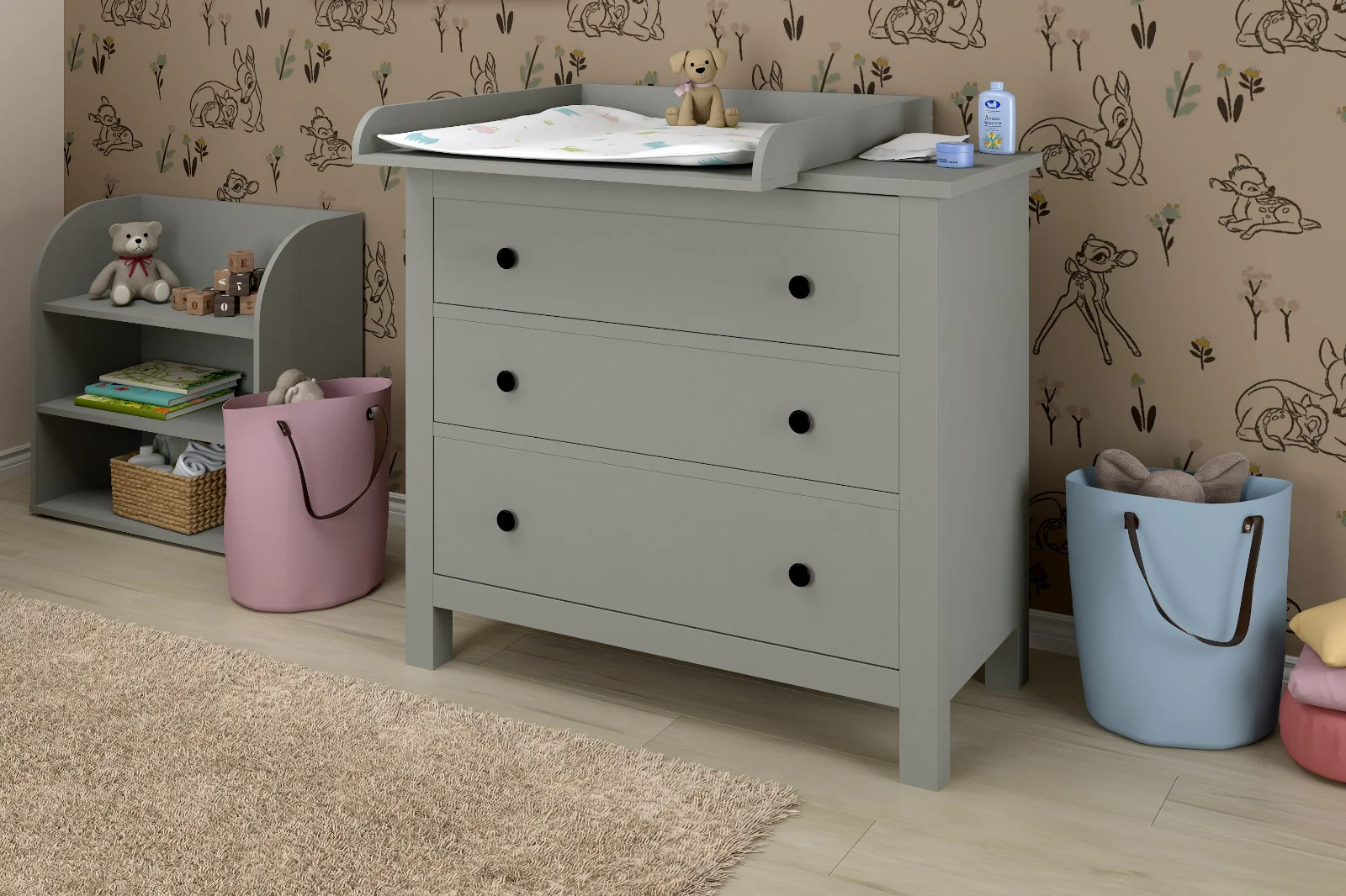 Changing Top 800 Shefa Kids For IKEA Dressers, Universal, Grey - Image 7