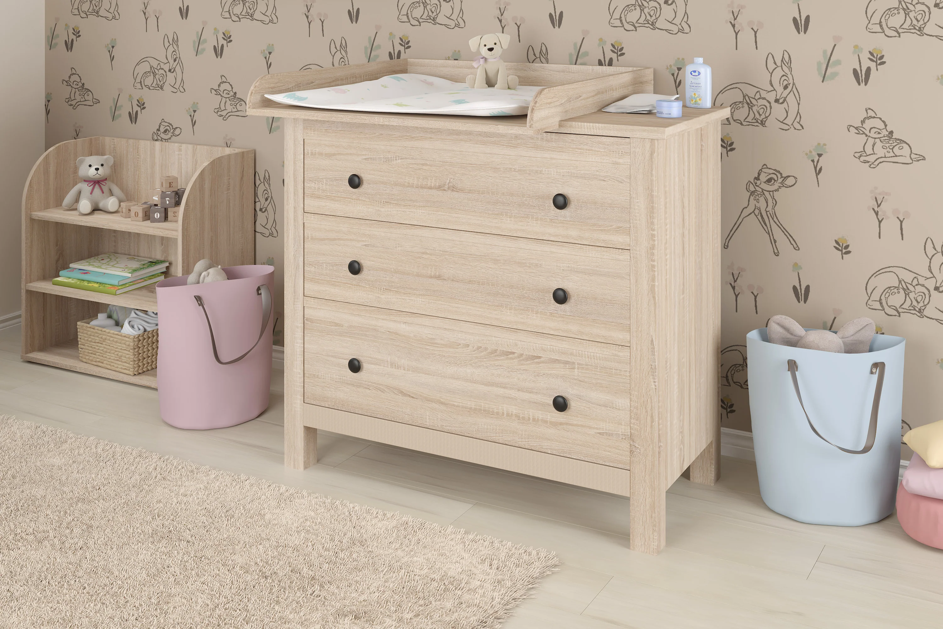 Changing Top 800 Shefa Kids For IKEA Dressers, Universal, Oak - Image 4