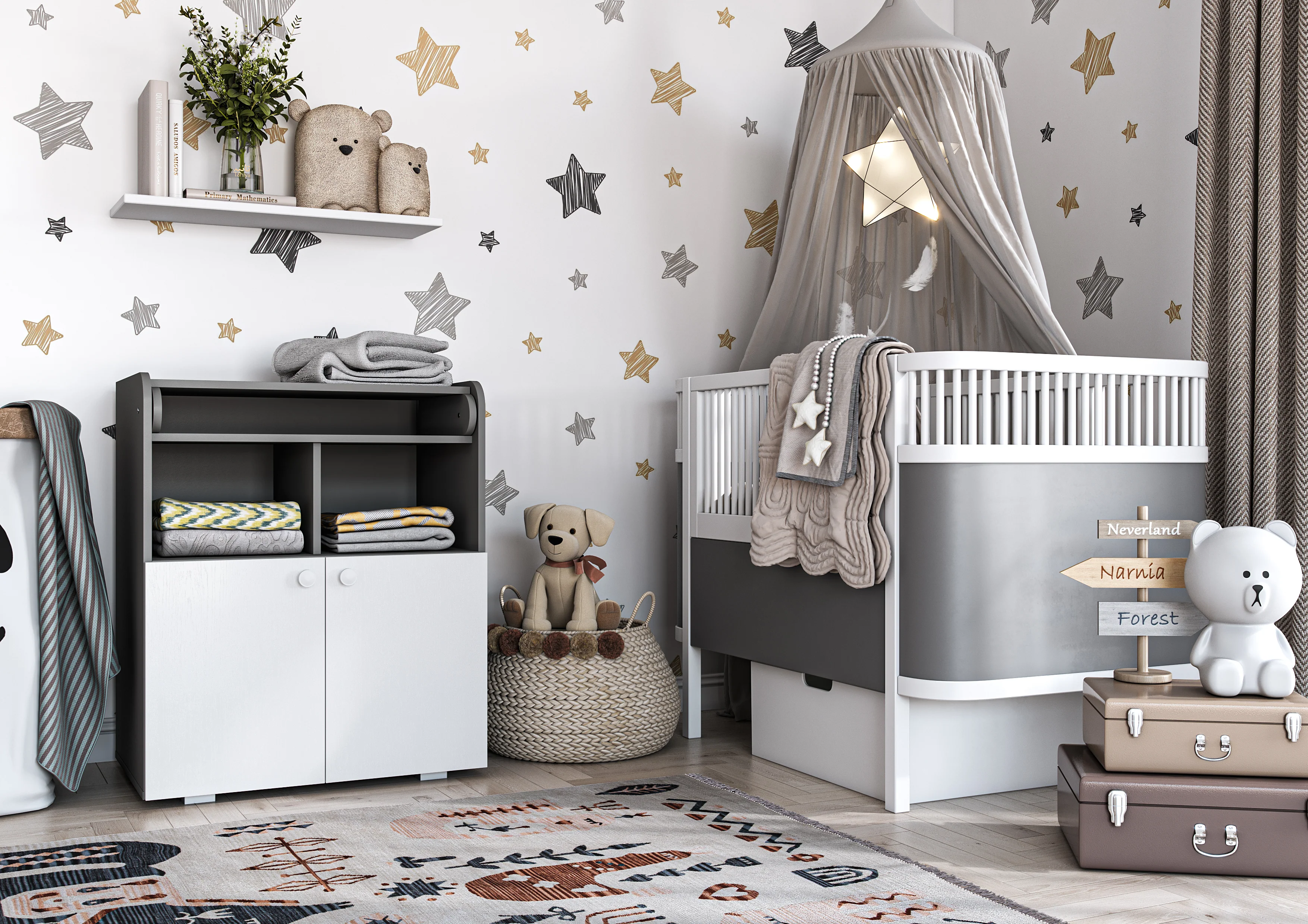 Changing Unit 700 Shefa Kids, Grey-white - Image 5