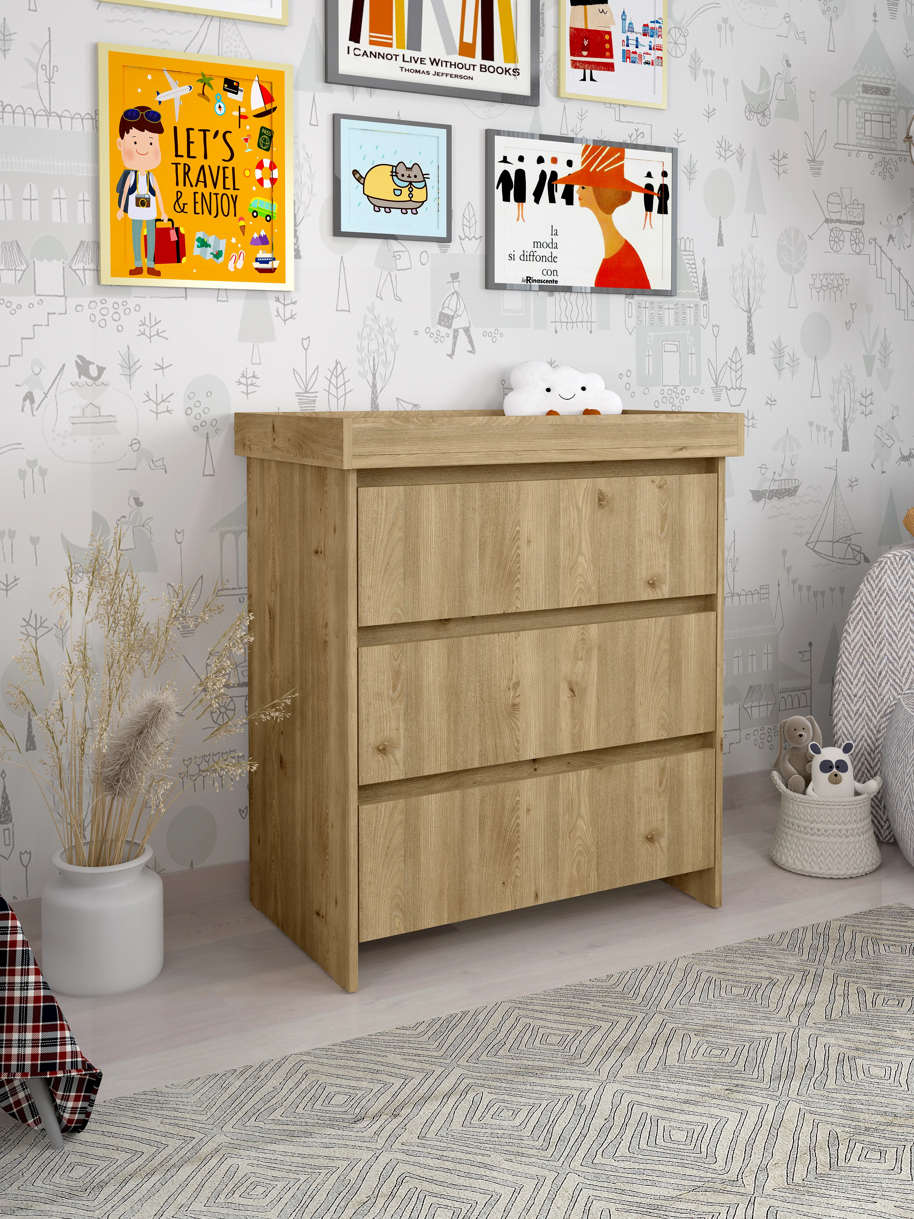 Changing Unit Shefa Kids 880, Cremona Oak - Image 3