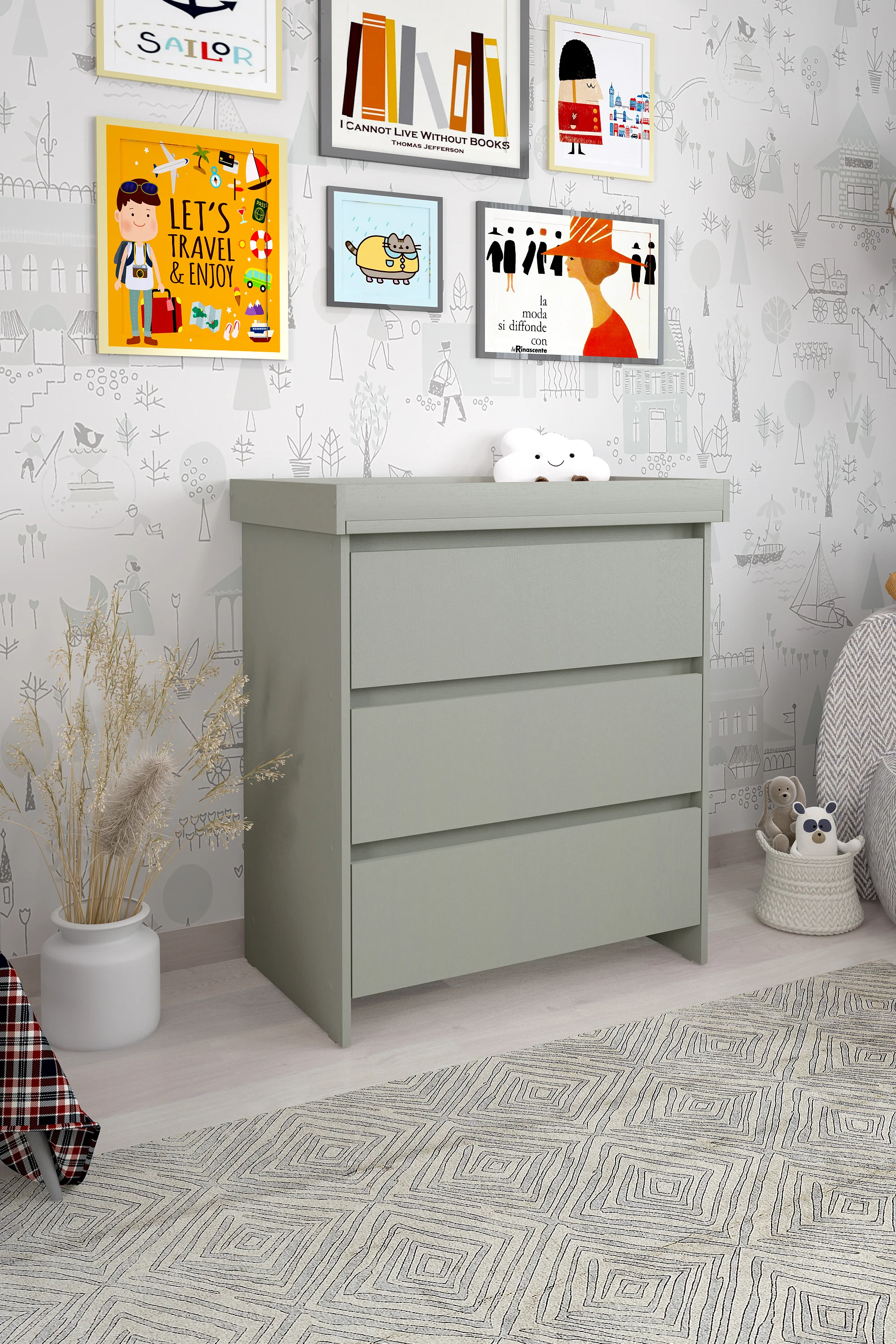 Changing Unit Shefa Kids 880, Grey - Image 4