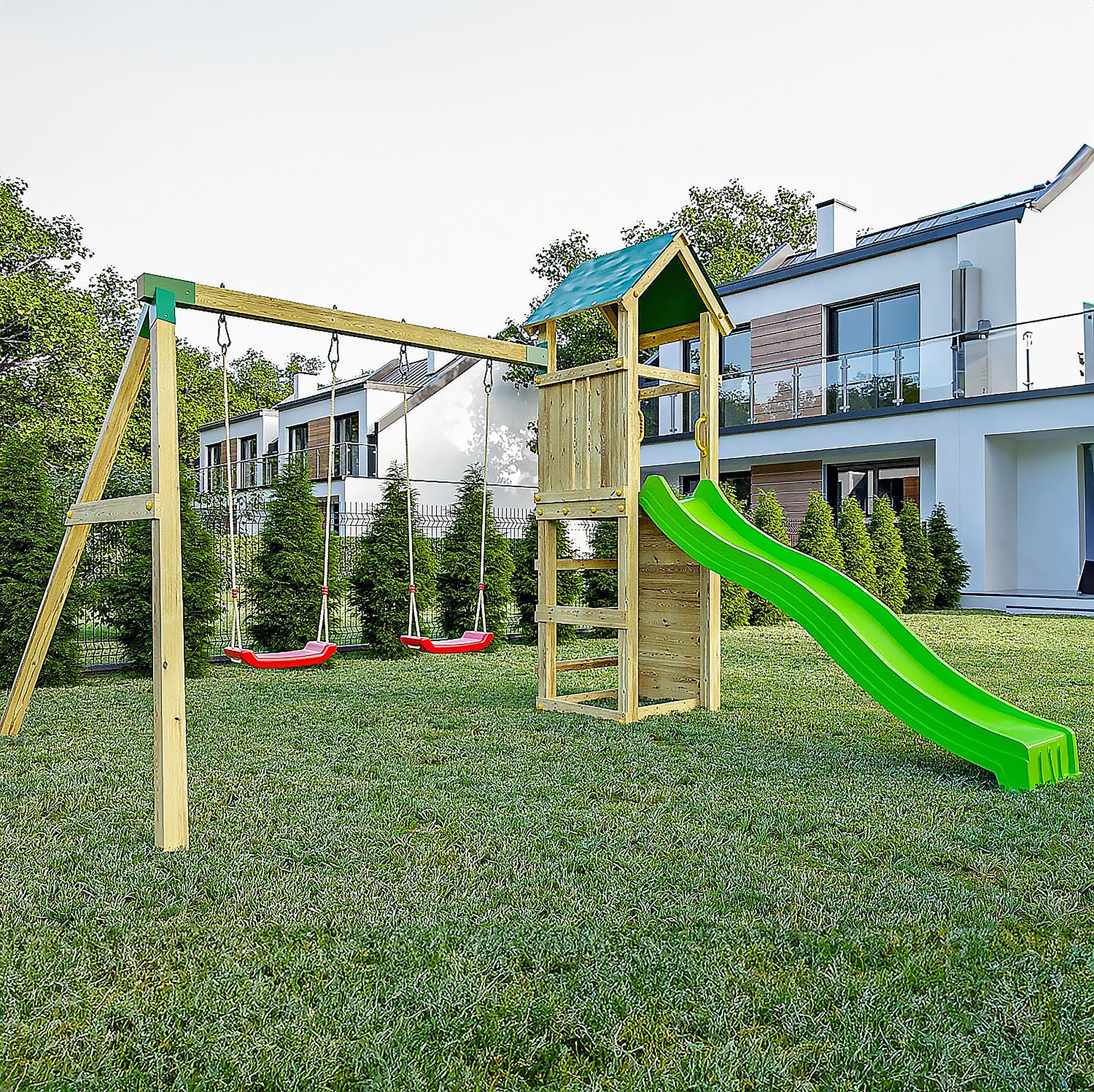 Charly Playfort - Climbing Frame With Swing's And Slide - Image 3