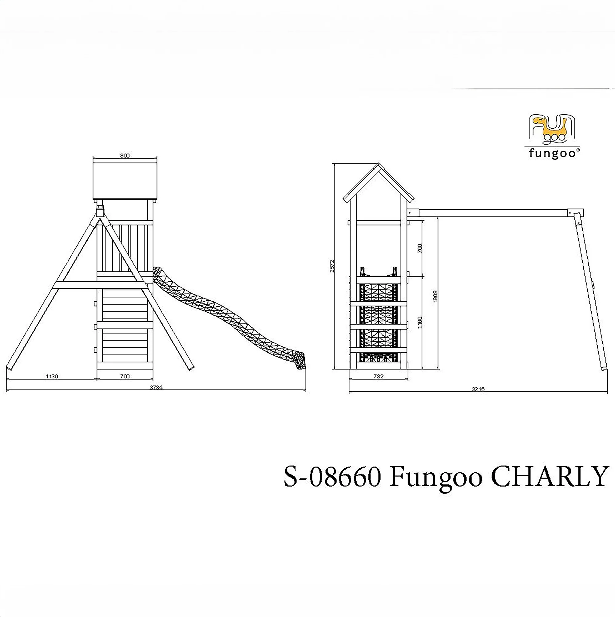 Charly Playfort - Climbing Frame With Swing's And Slide - Image 6