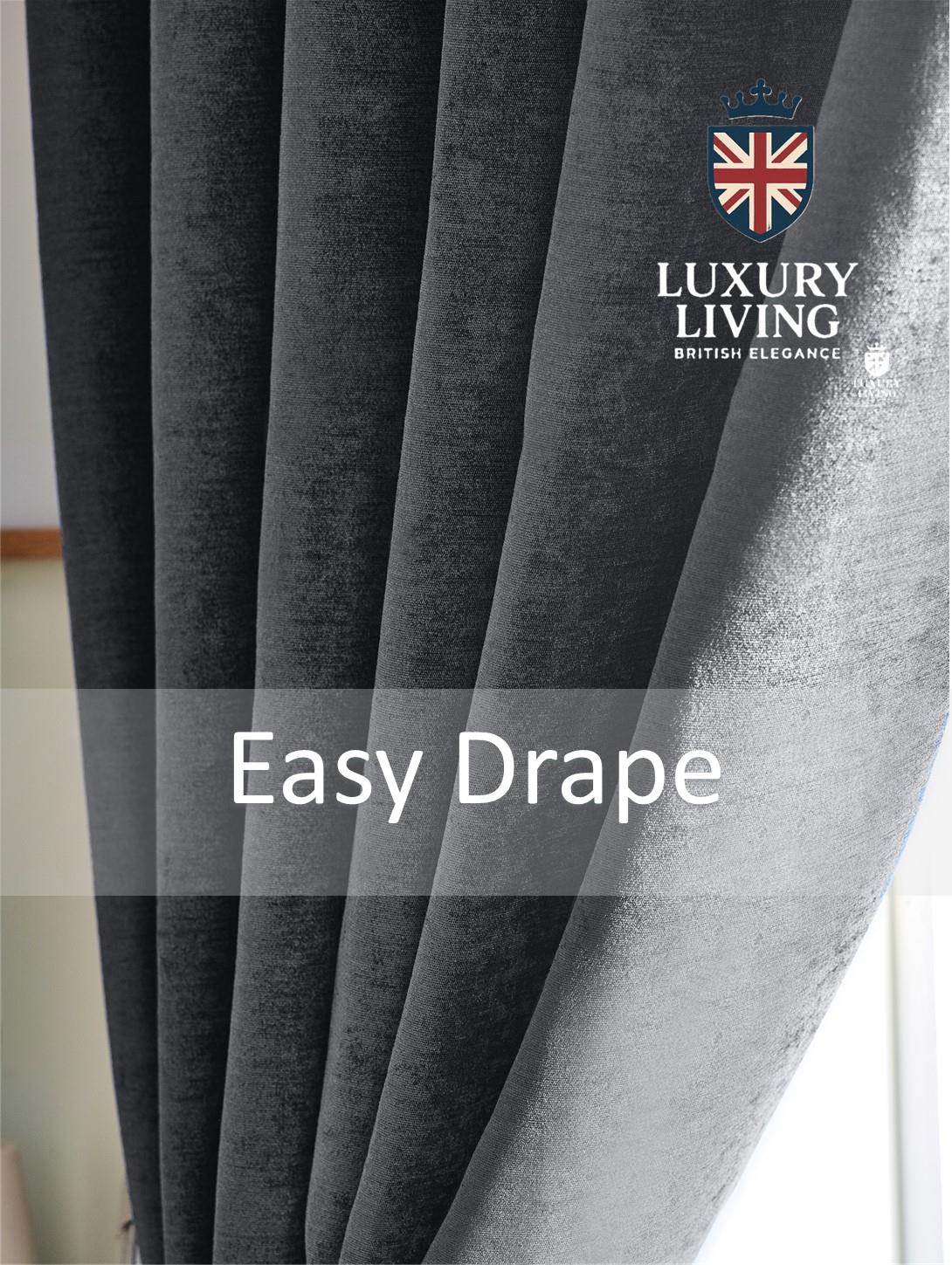 Chenille Blackout Taped Curtains Charcoal - Image 5