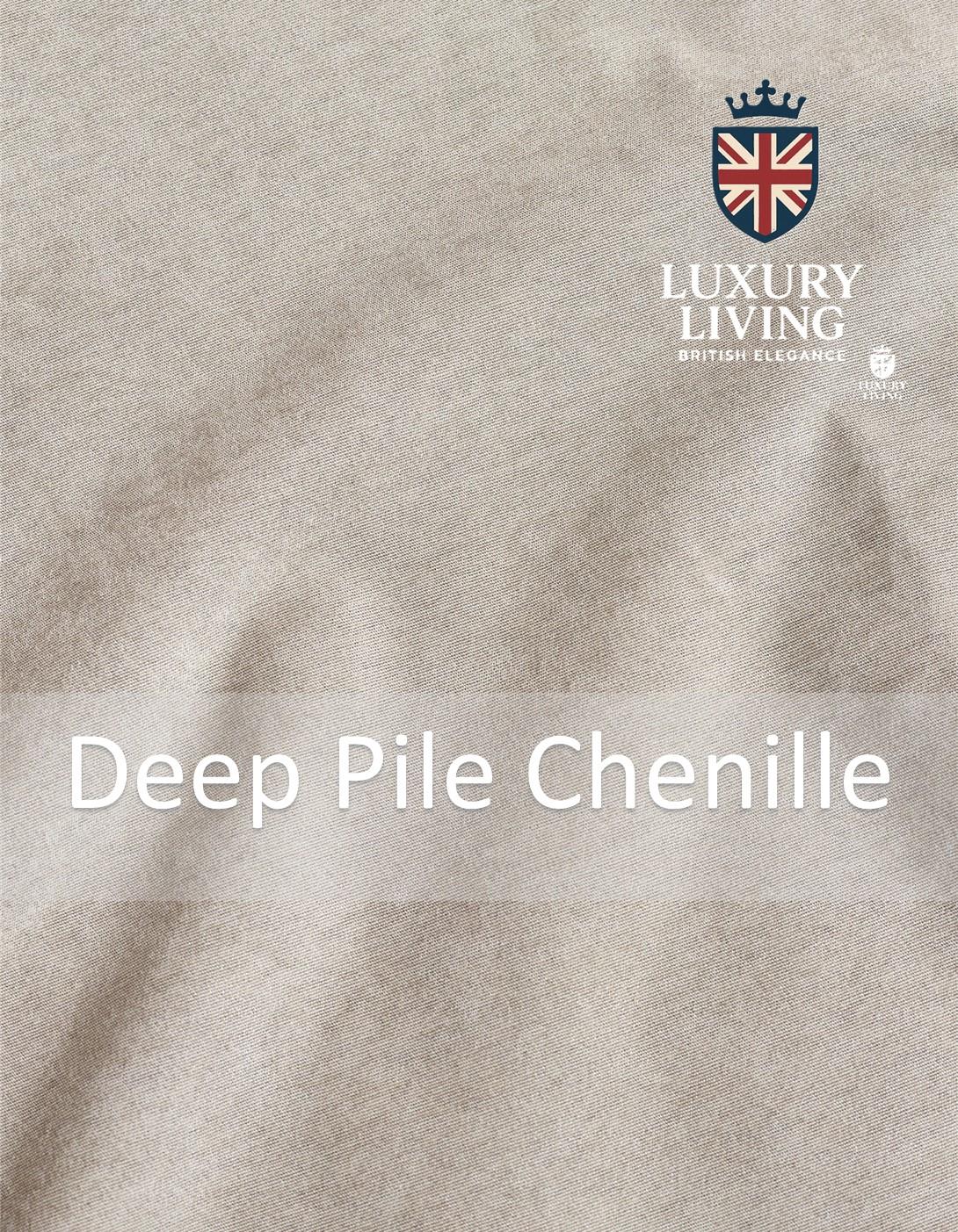 Chenille Blackout Taped Curtains Cream - Image 4