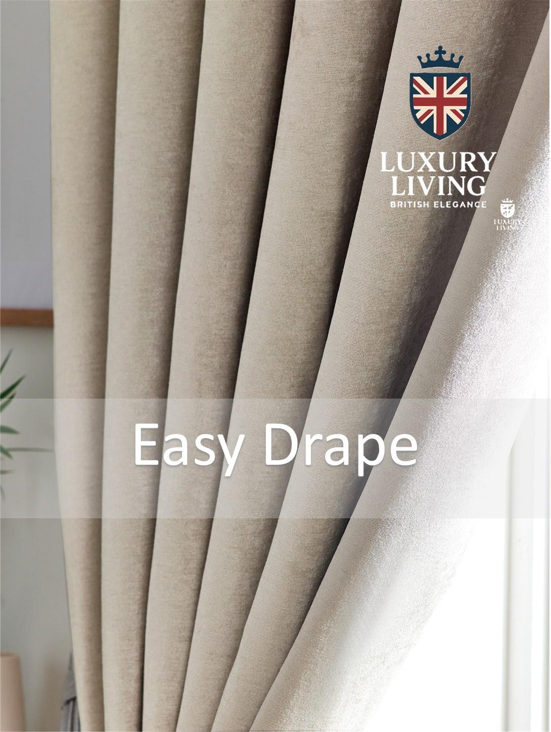Chenille Blackout Taped Curtains Cream - Image 6