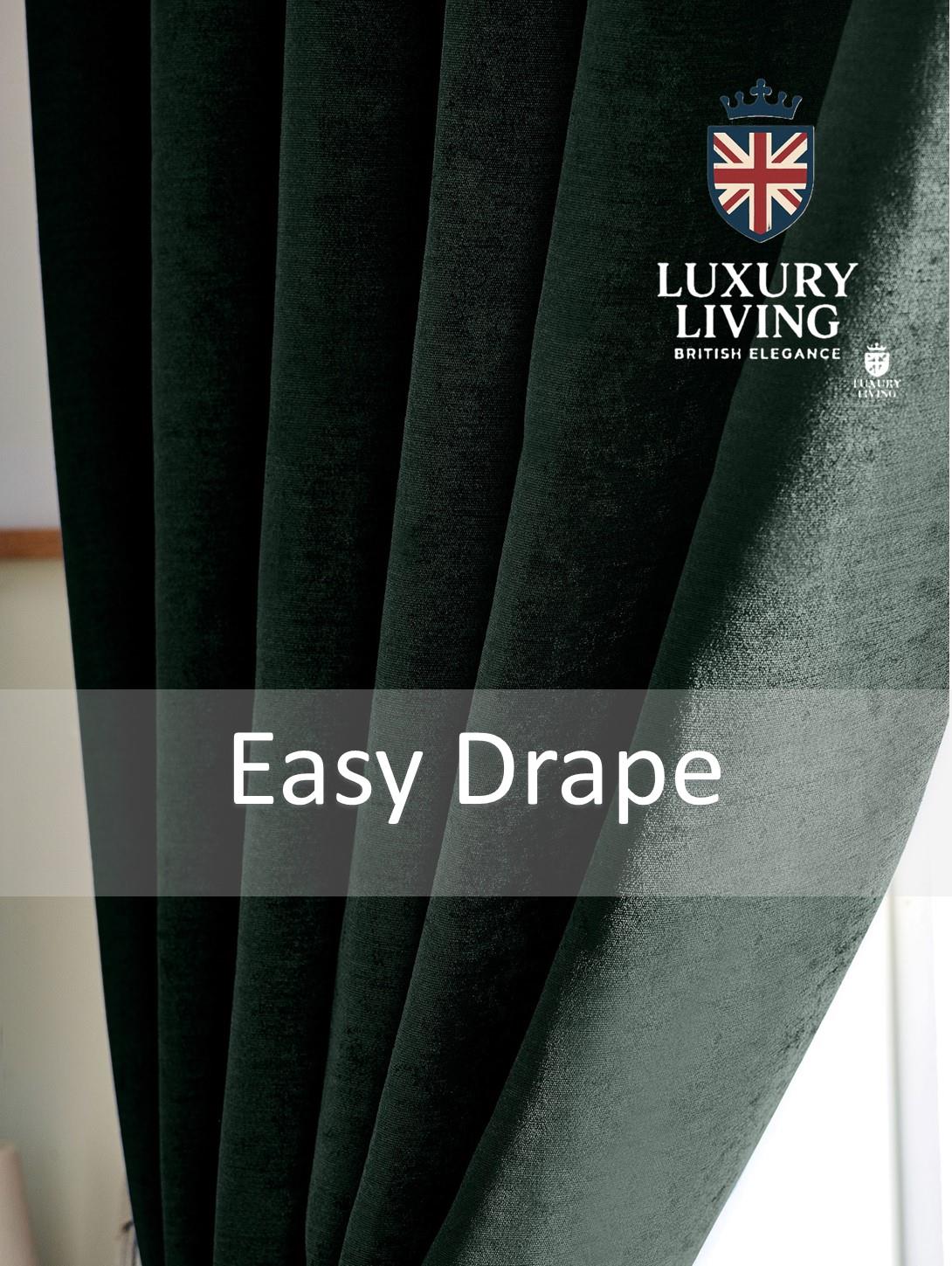 Chenille Blackout Taped Curtains Green - Image 6