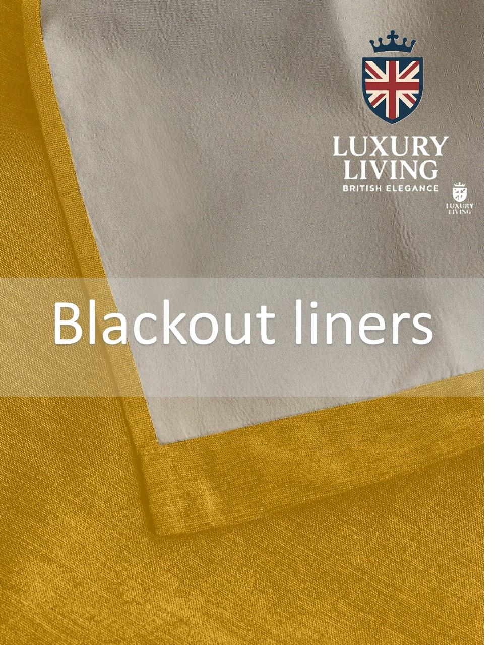 Chenille Blackout Taped Curtains Ochre - Image 4