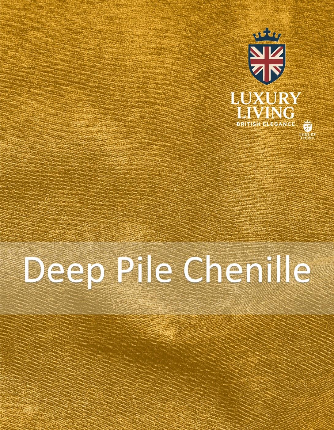 Chenille Blackout Taped Curtains Ochre - Image 5