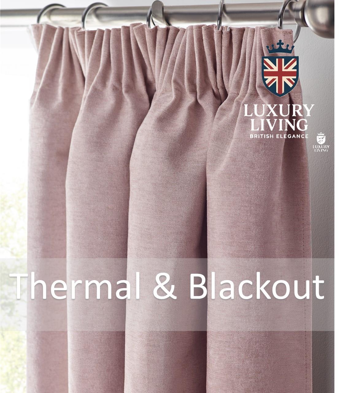 Chenille Blackout Taped Curtains Pink - Image 2