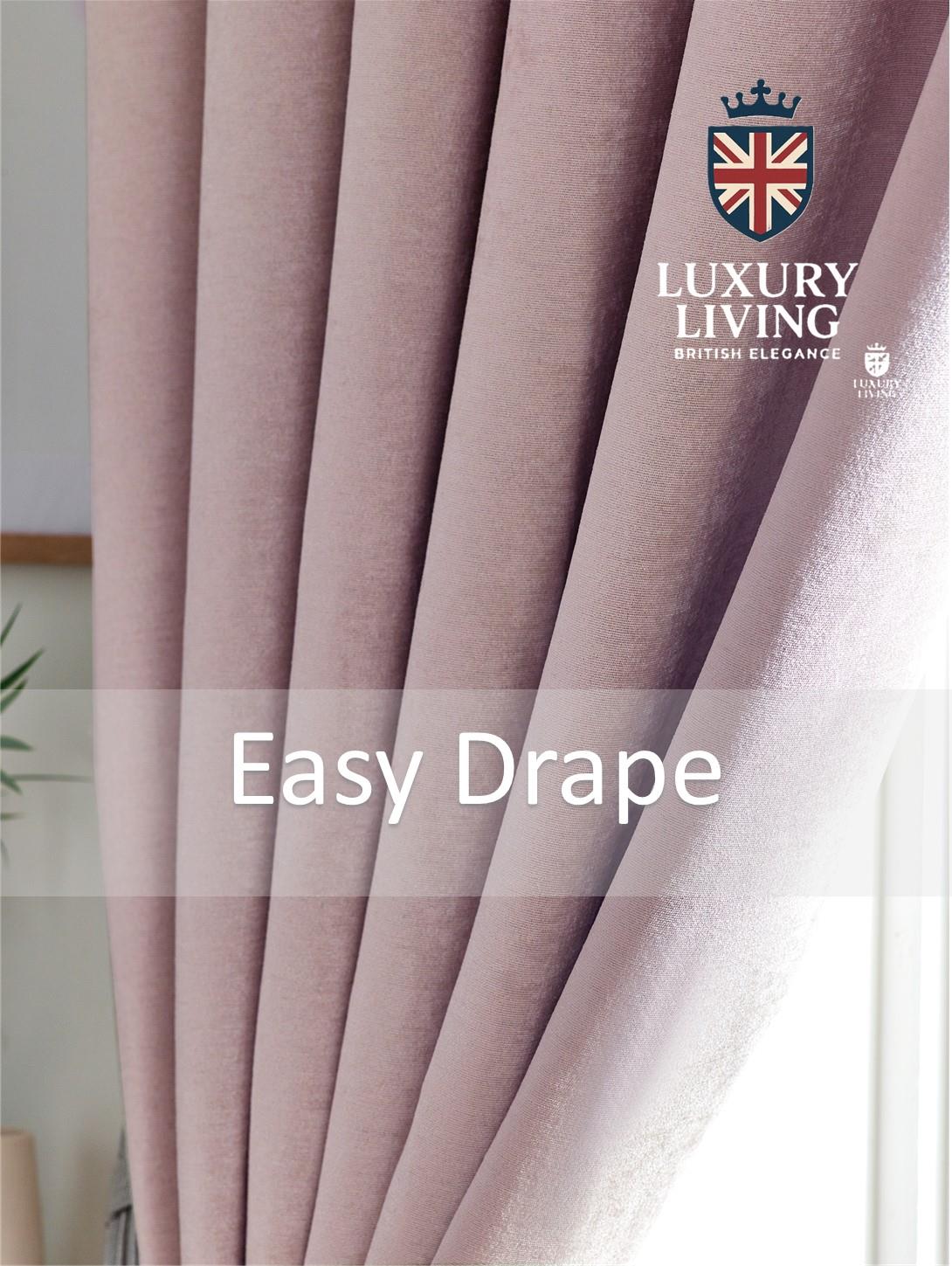 Chenille Blackout Taped Curtains Pink - Image 5