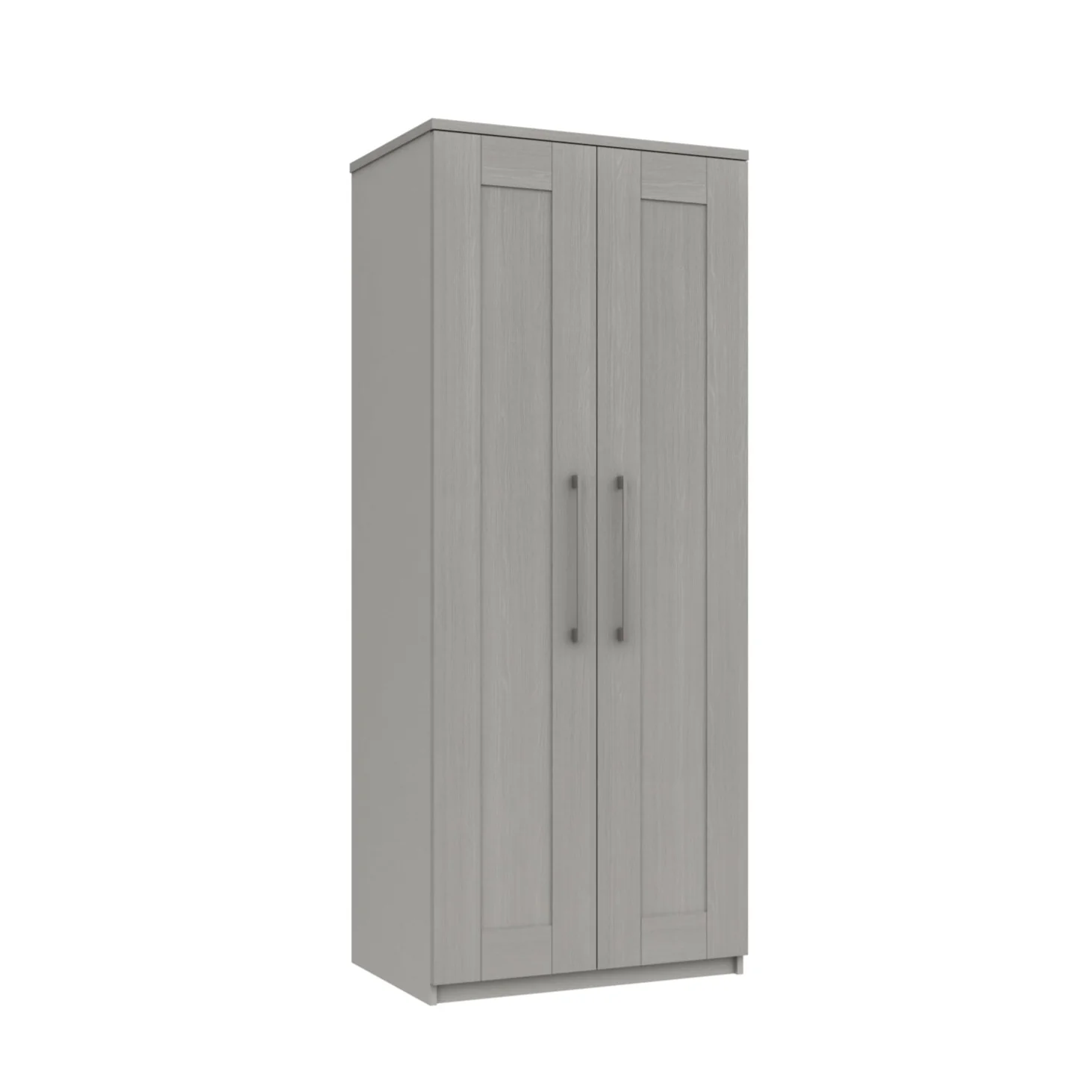 Chester Ready Assembled Wardrobe with 2 Doors - Light Grey - Image 3