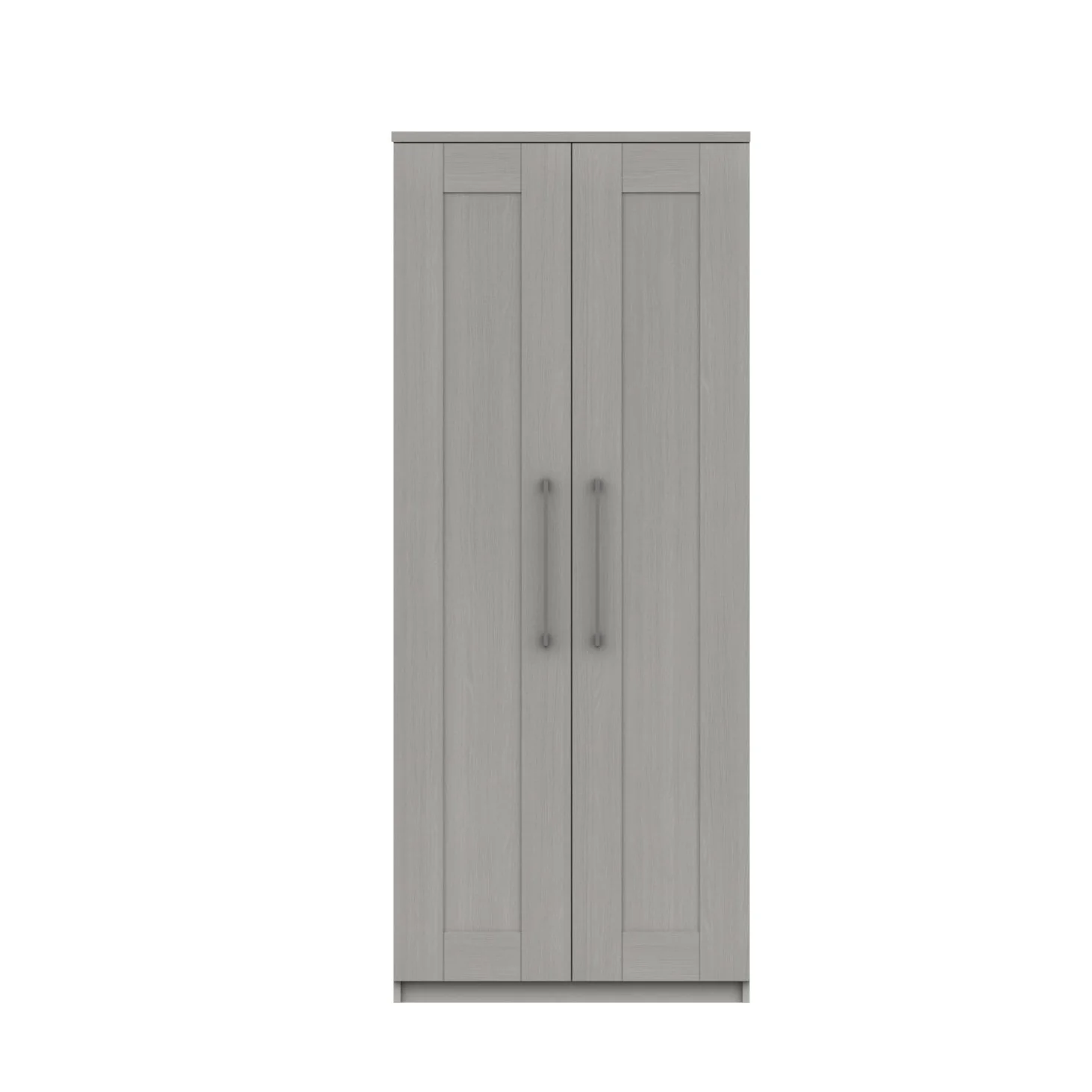 Chester Ready Assembled Wardrobe with 2 Doors - Light Grey - Image 4