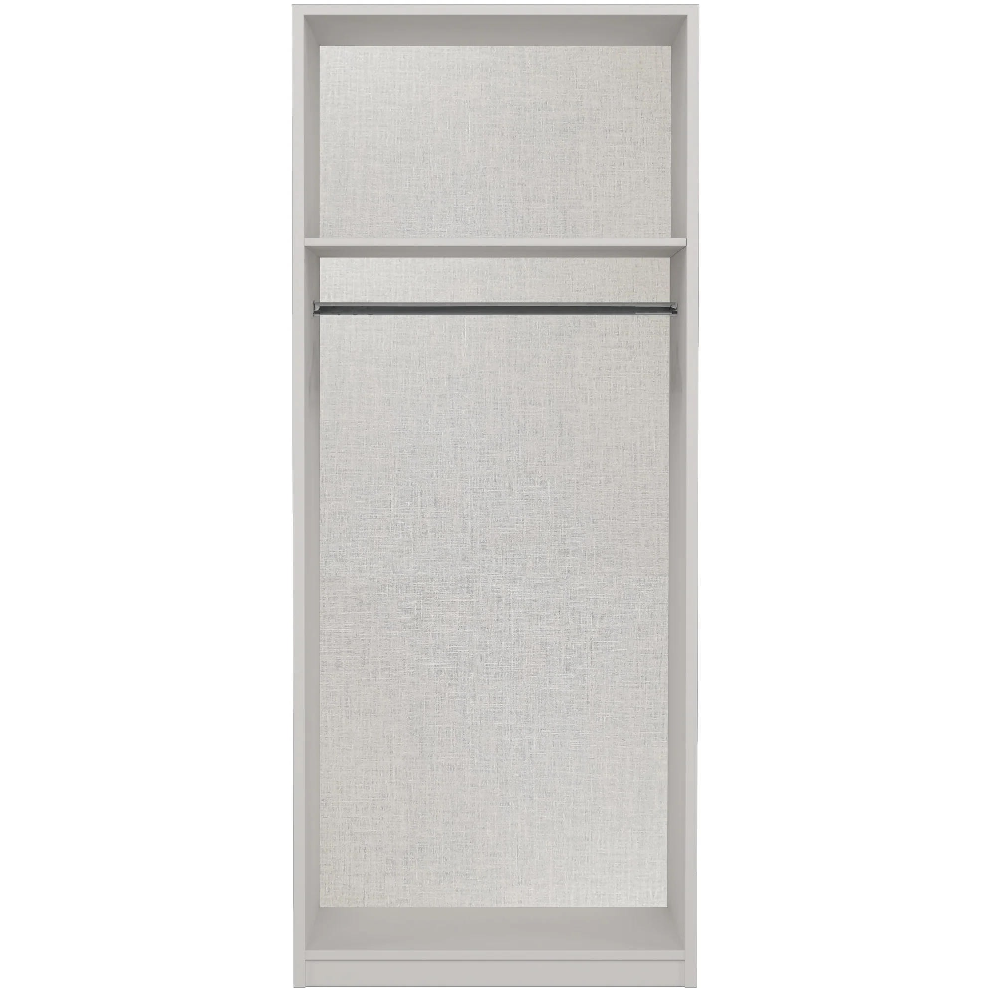 Chester Ready Assembled Wardrobe with 2 Doors - Light Grey - Image 5
