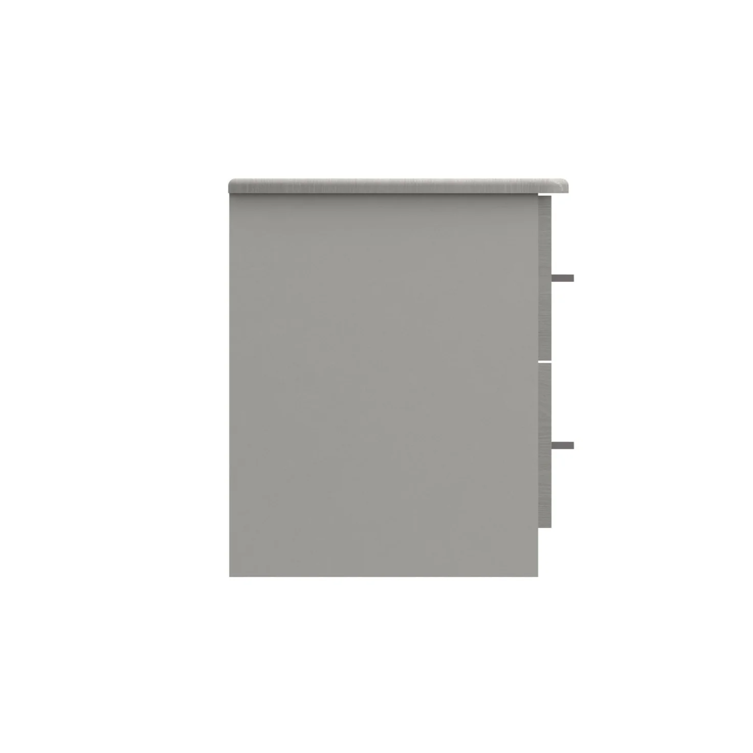 Chester Ready Assembled Bedside Table with 2 Drawers - Light Grey - Image 5