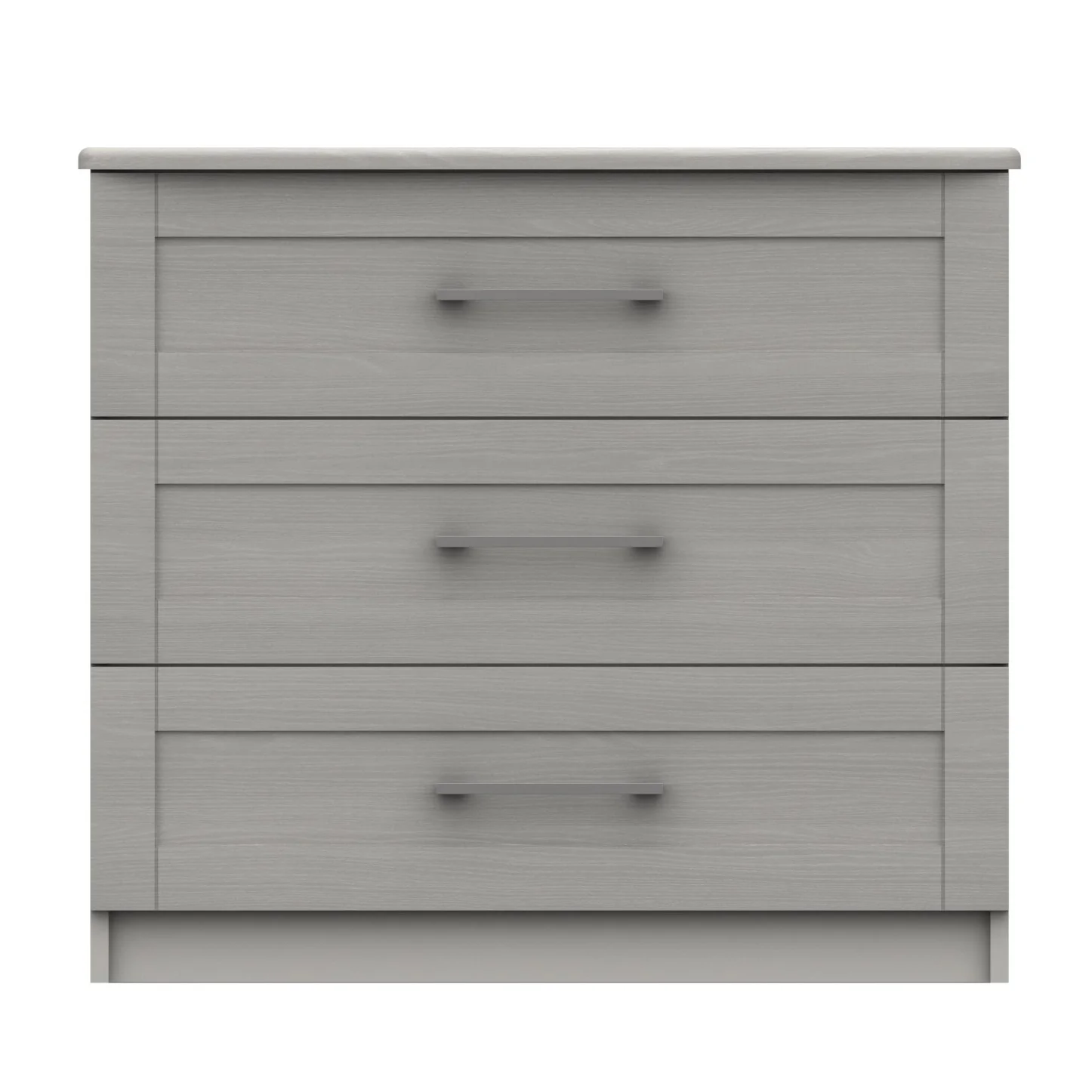 Chester Ready Assembled Chest of Drawers with 3 Drawers - Light Grey - Image 4