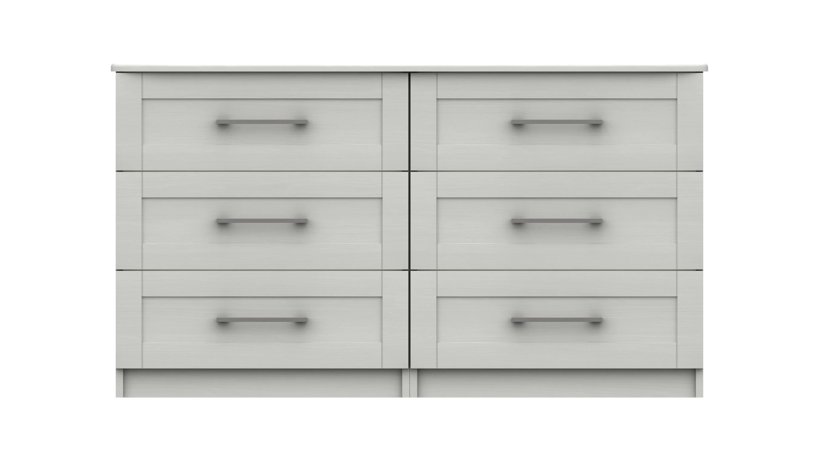 Chester Ready Assembled Double Chest of Drawers with 3x2 Drawers - White - Image 3