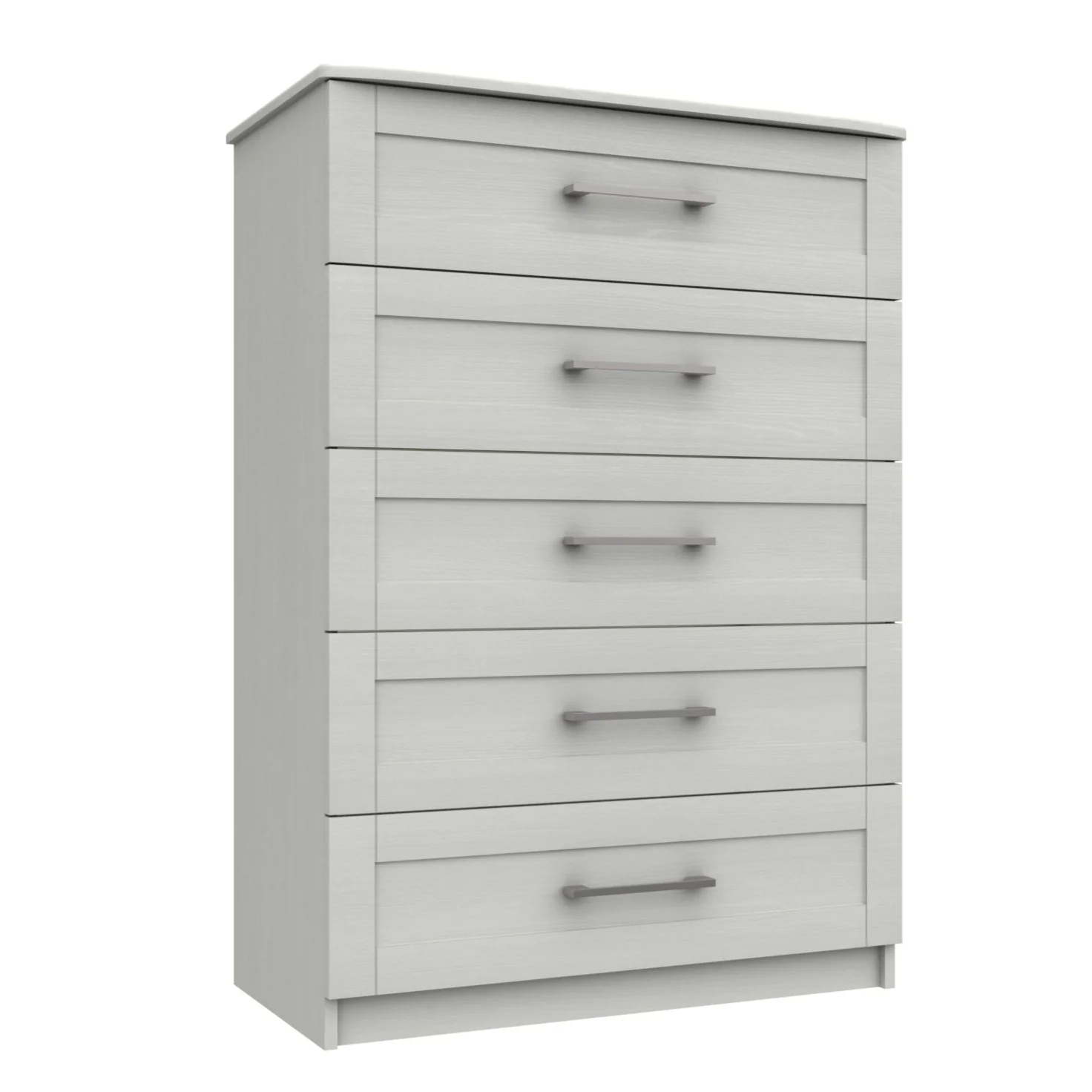 Chester Ready Assembled Chest of Drawers with 5 Drawers - White - Image 3