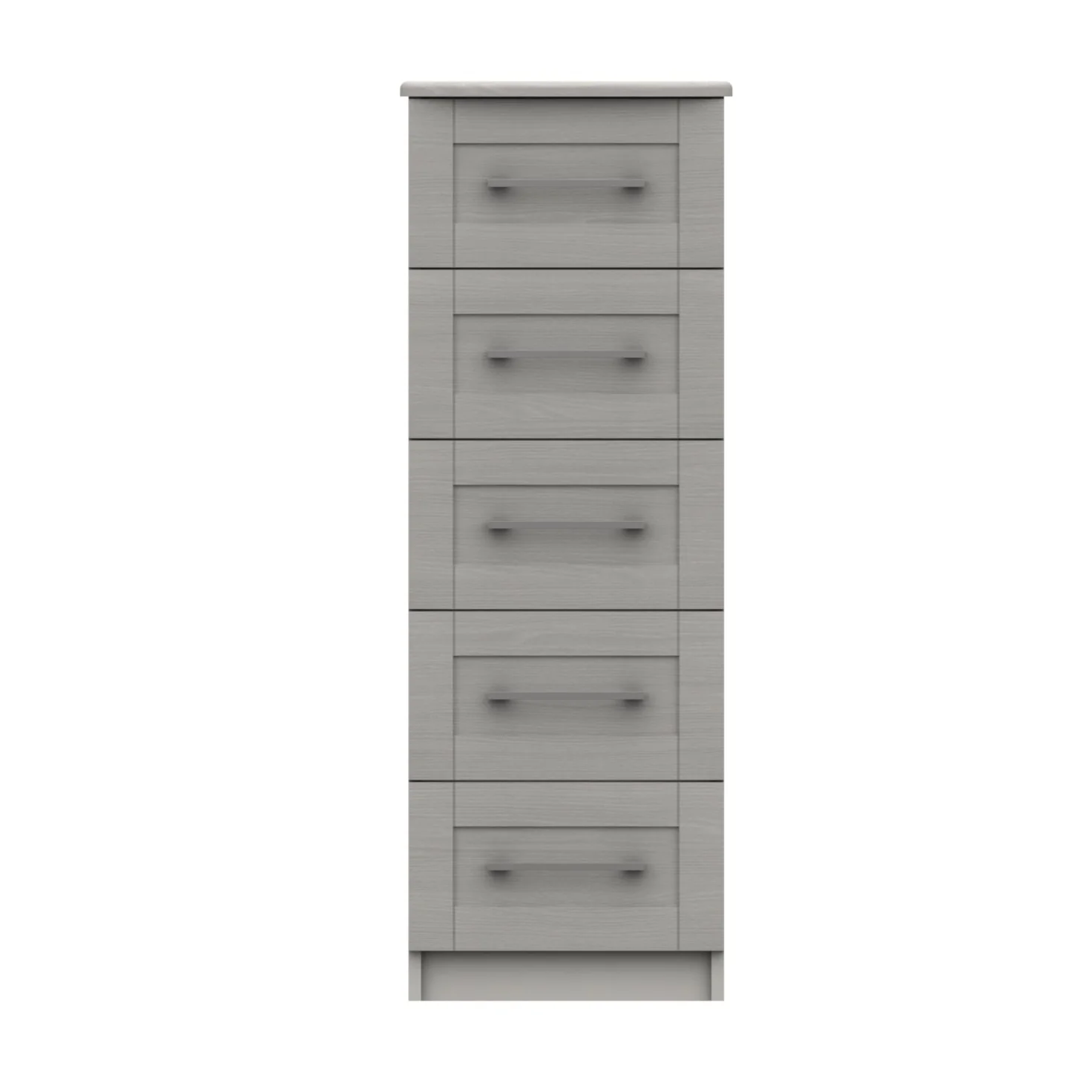 Chester Ready Assembled Chest of Drawers with 5 Drawers Tallboy - Light Grey - Image 4