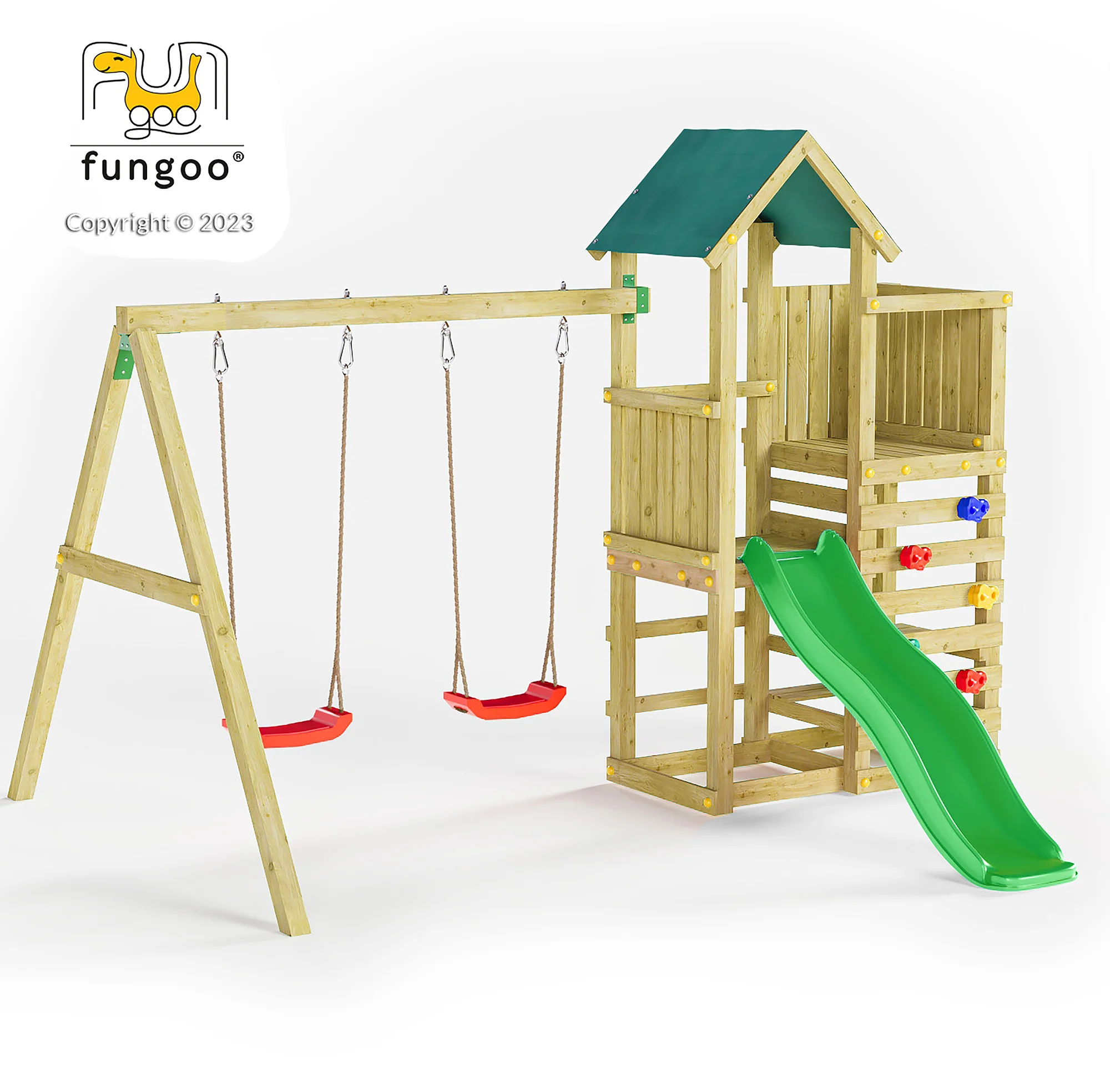 Chester Playfort - Climbing Frame With Swings And Slides - Image 4