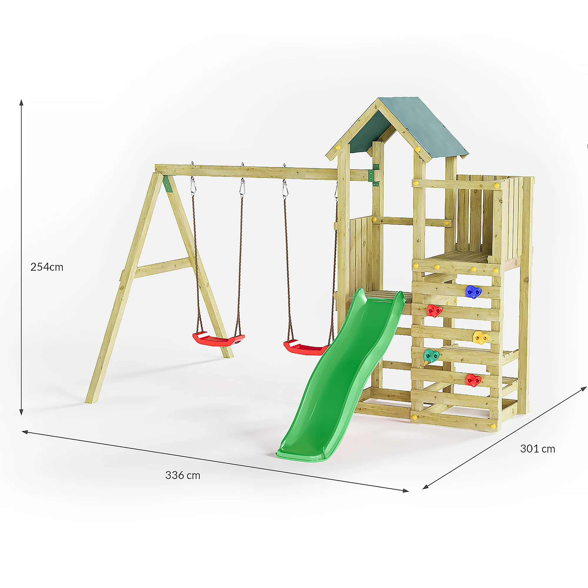 Chester Playfort - Climbing Frame With Swings And Slides - Image 5