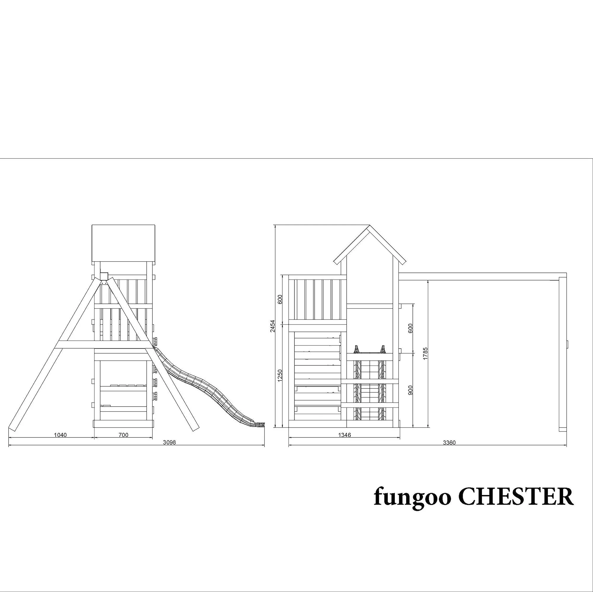Chester Playfort - Climbing Frame With Swings And Slides - Image 6