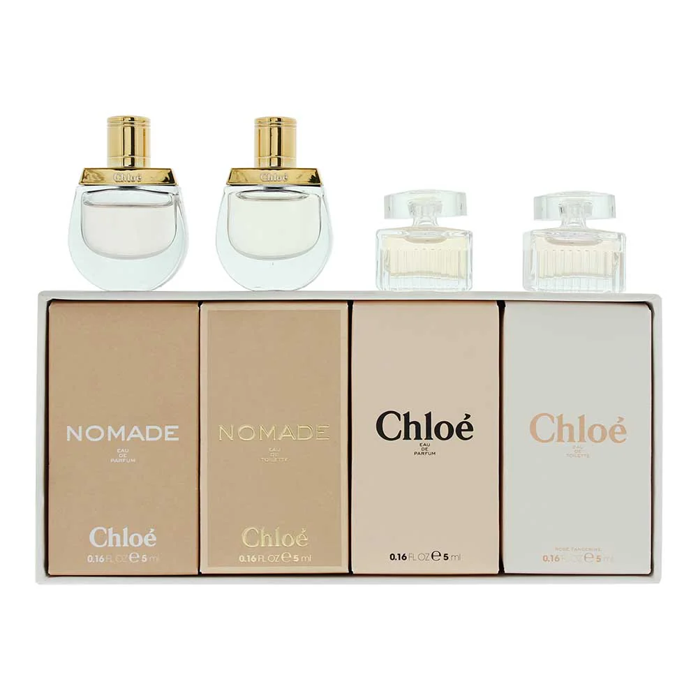 ChloƩ 4 Piece Gift Set: Chloe Nomade Eau de Parfum 5ml - Chloe Eau de Parfum 5ml