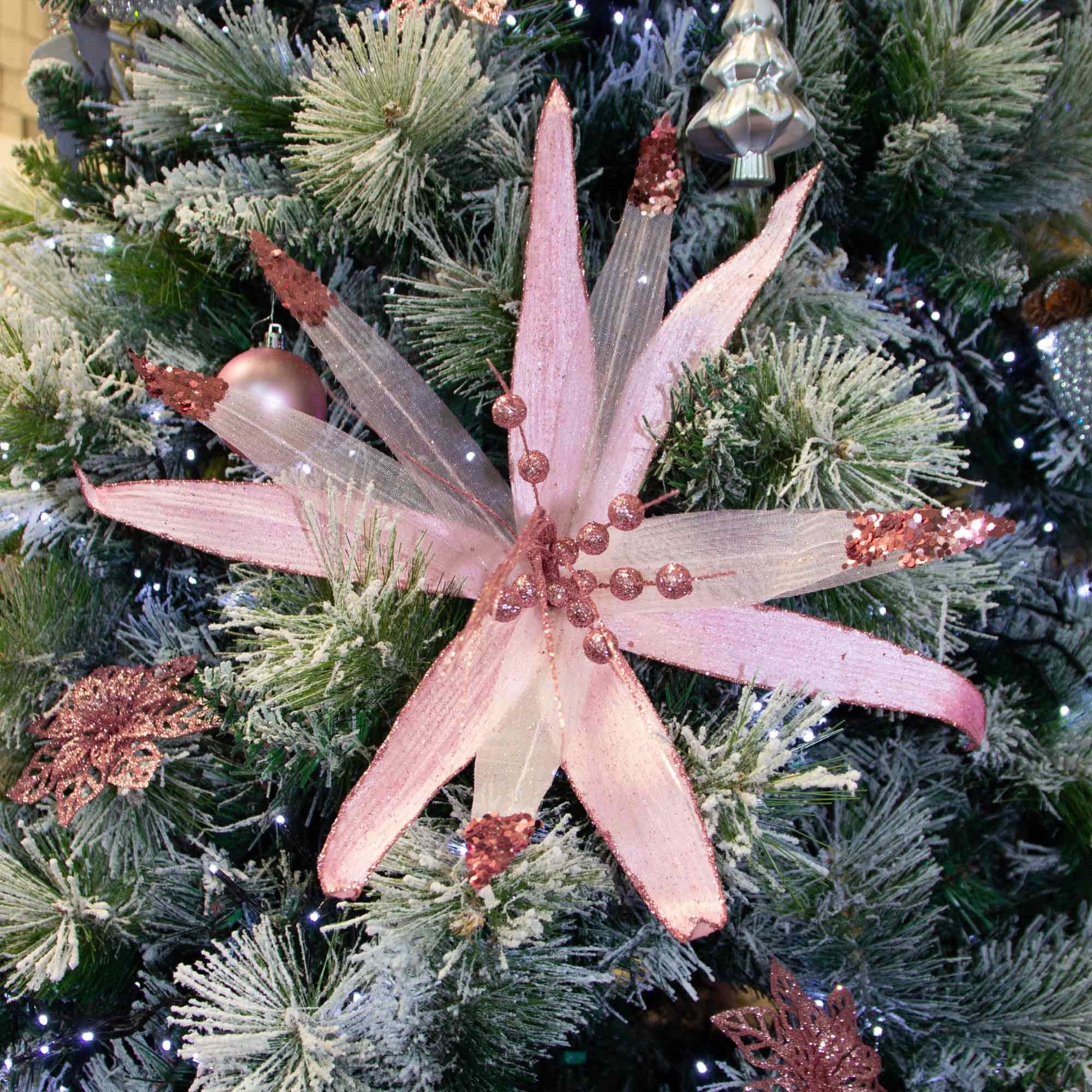 Christmas Sparkle Super Flower Decoration Glitter 45cm - Image 11