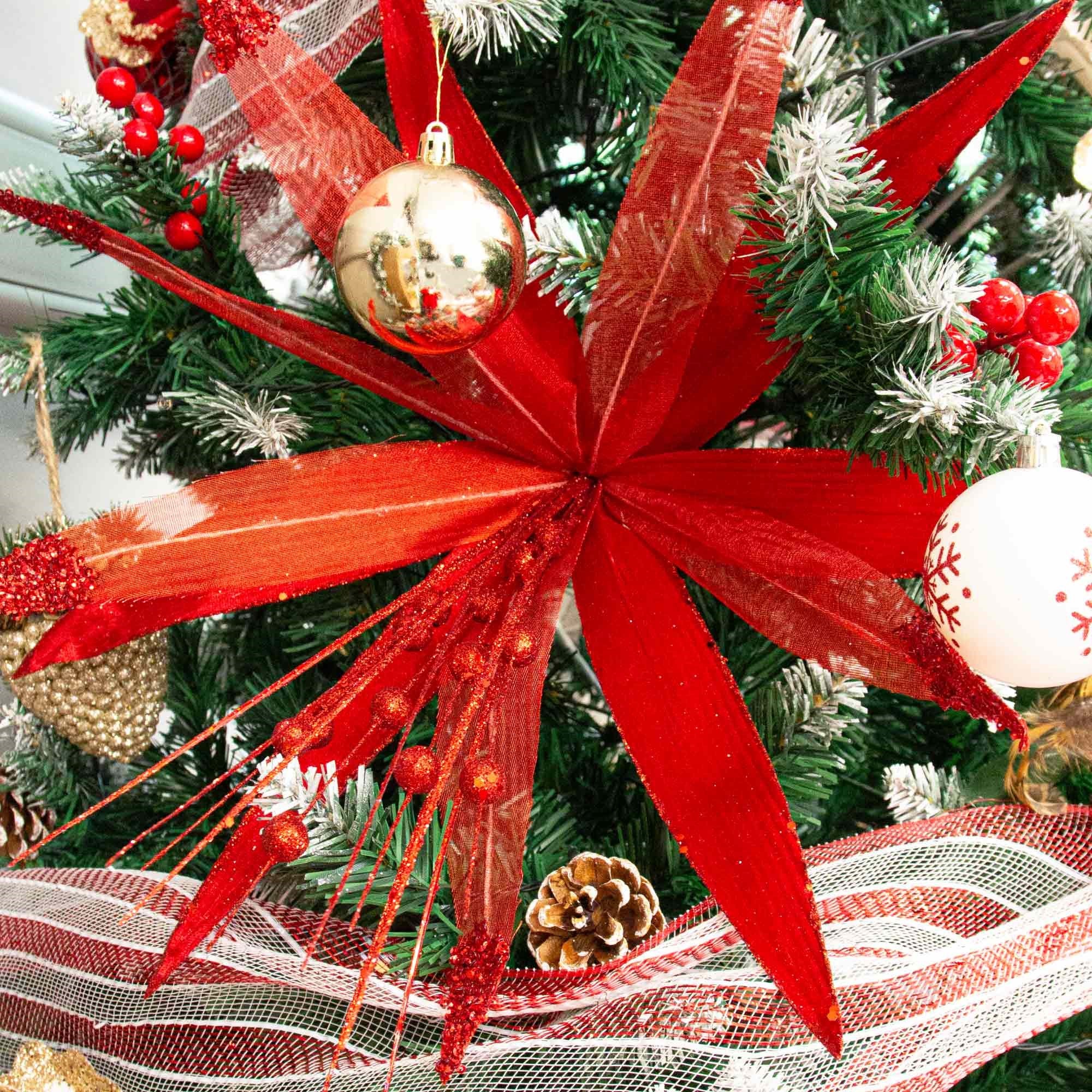 Christmas Sparkle Super Flower Decoration Glitter 45cm - Image 16