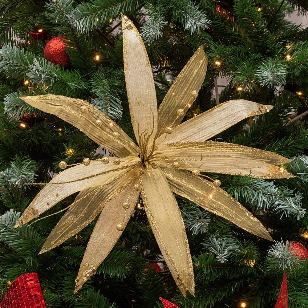 Christmas Sparkle Super Flower Decoration Glitter 45cm - Image 6