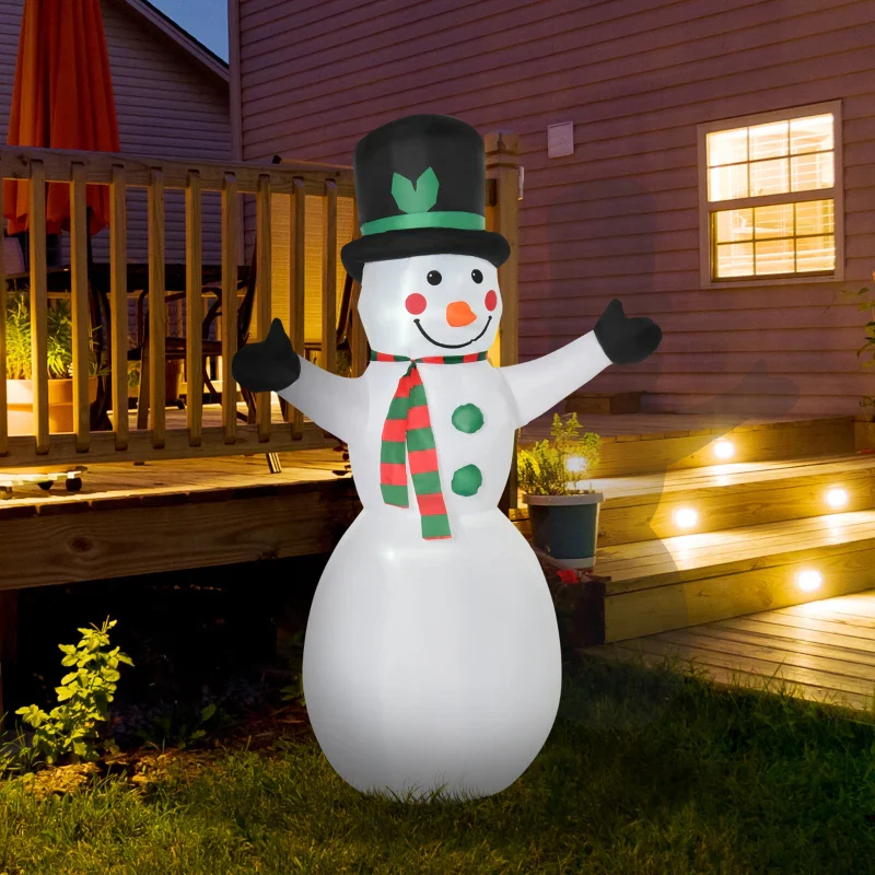 HOMCOM 6.5ft Inflatable Snowman - Image 3