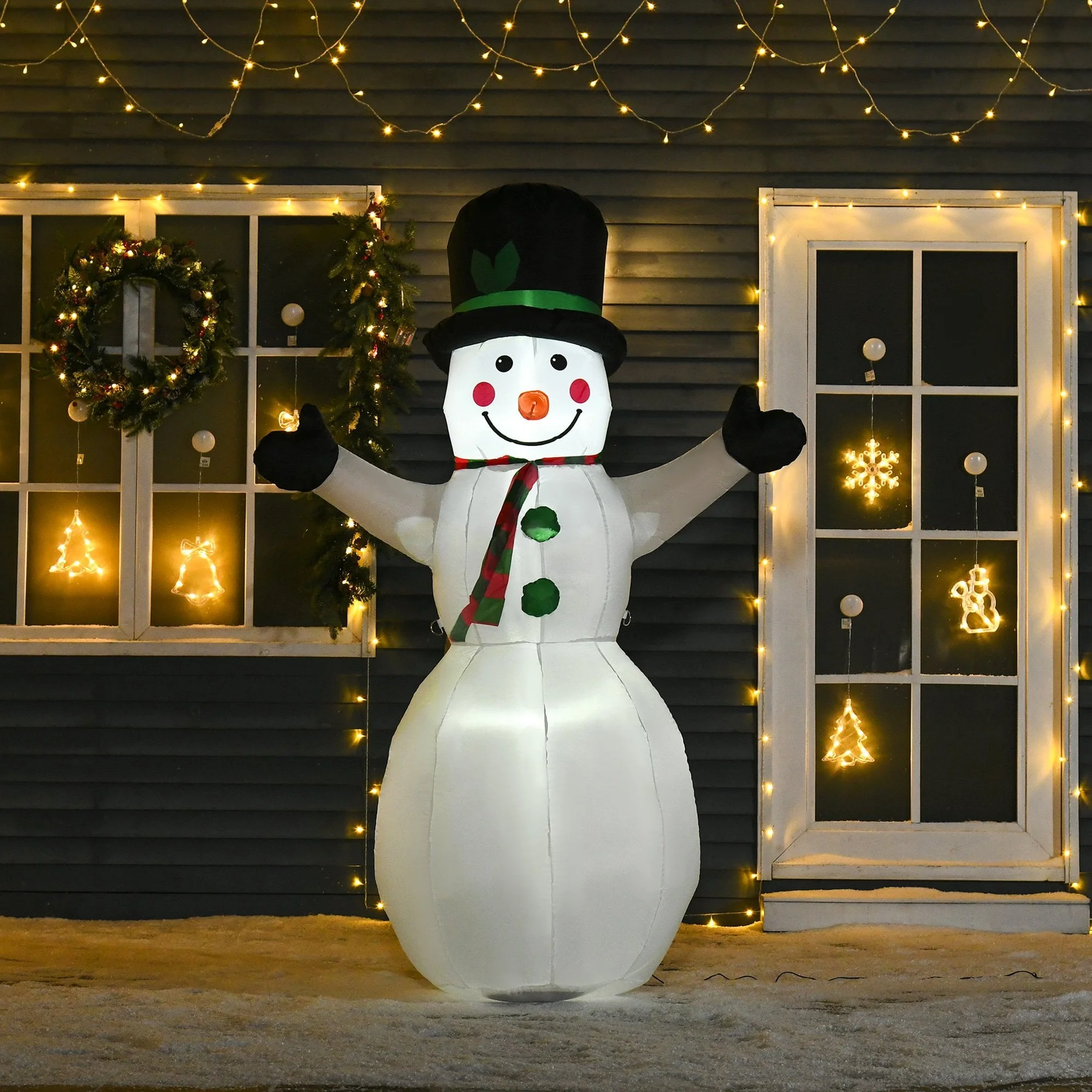HOMCOM 6.5ft Inflatable Snowman - Image 4