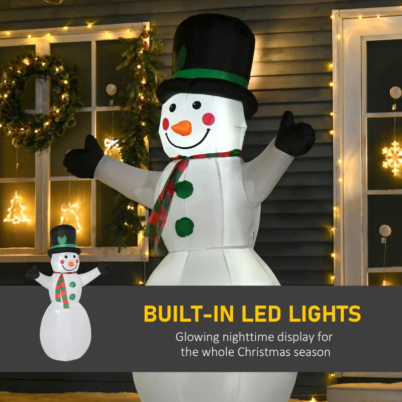 HOMCOM 6.5ft Inflatable Snowman - Image 5