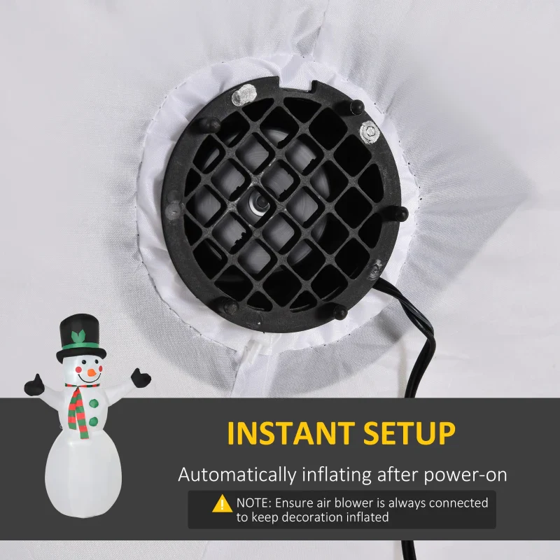 HOMCOM 6.5ft Inflatable Snowman - Image 9
