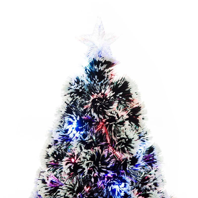 Christmas Time 3ft 90cm Green/White Artificial Christmas Tree W/ Prelit LED Lights-Multicolor - Image 10