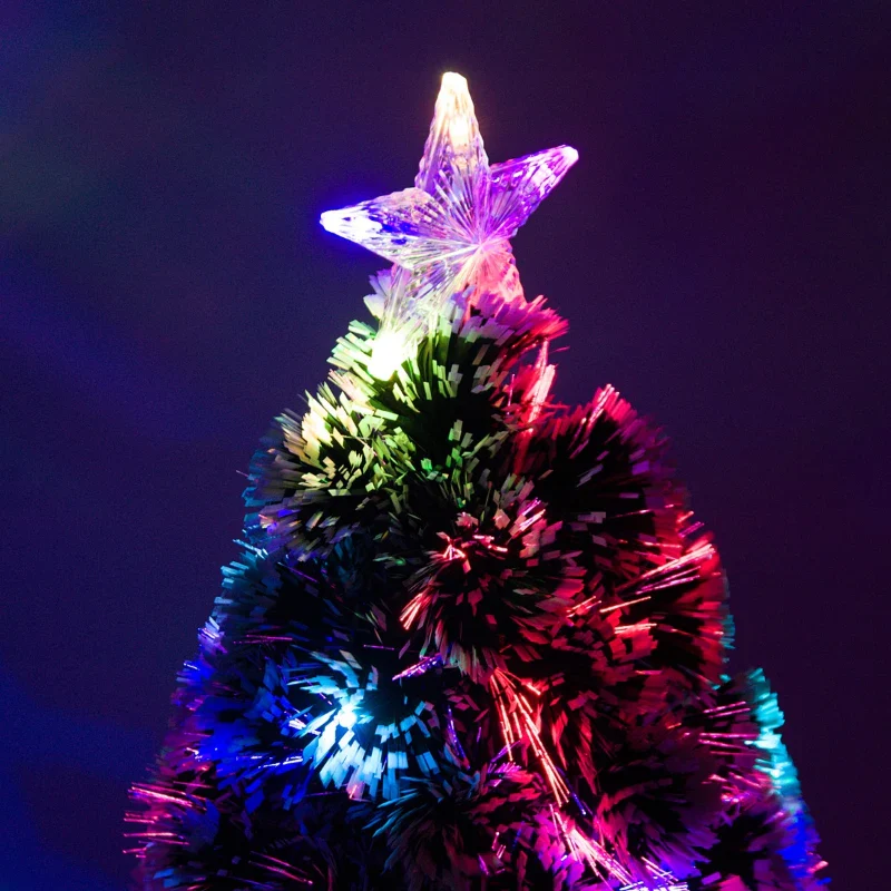 Christmas Time 3ft 90cm Green/White Artificial Christmas Tree W/ Prelit LED Lights-Multicolor - Image 12
