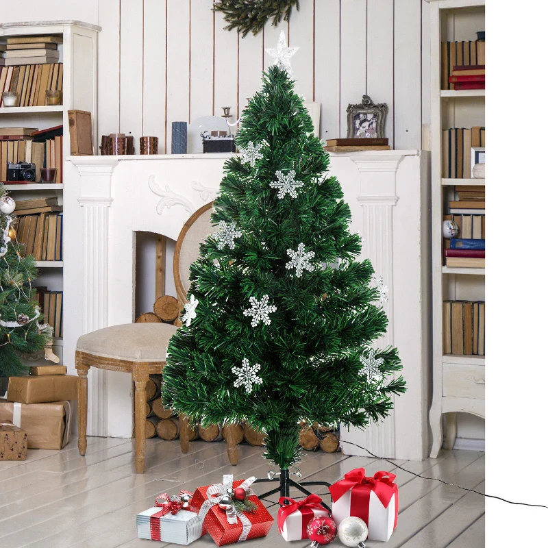 HOMCOM 4FT Green Fibre Optic Artificial Christmas Tree - Image 3