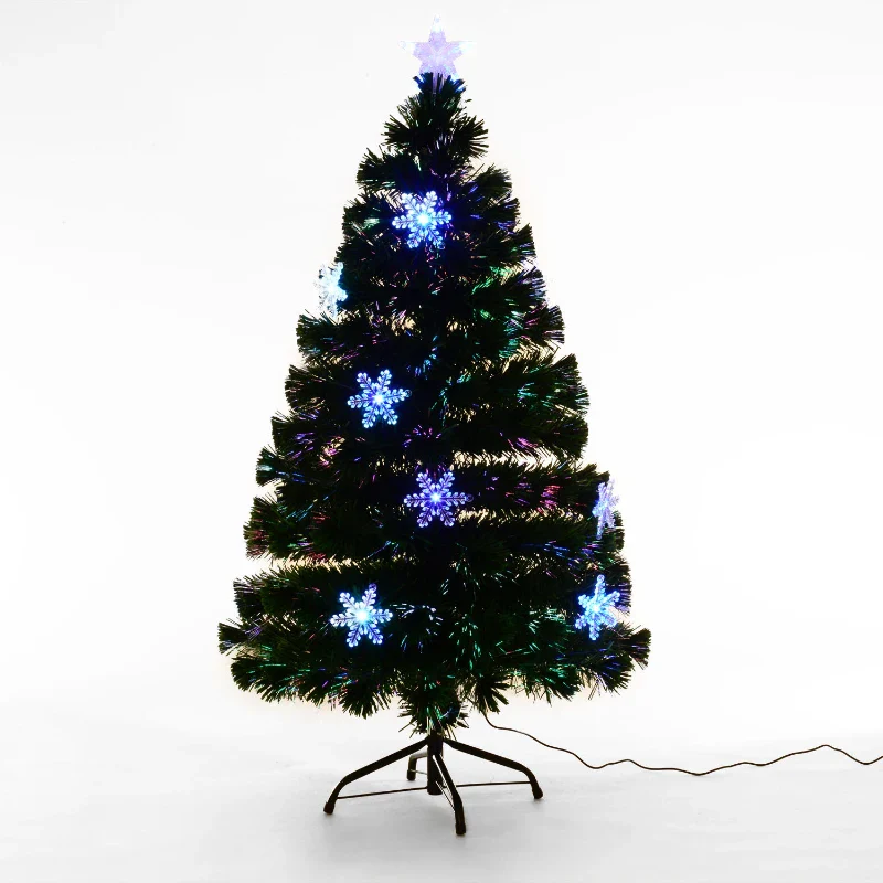 HOMCOM 4FT Green Fibre Optic Artificial Christmas Tree - Image 8