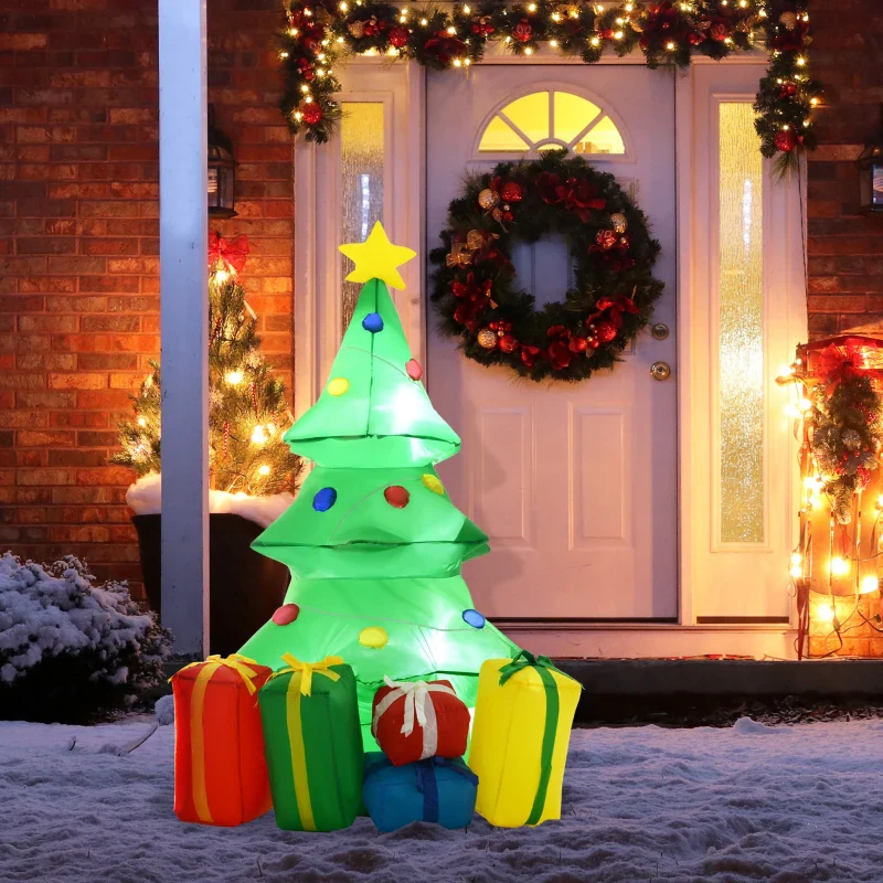 HOMCOM 5ft Inflatable Christmas Tree - Green - Image 3