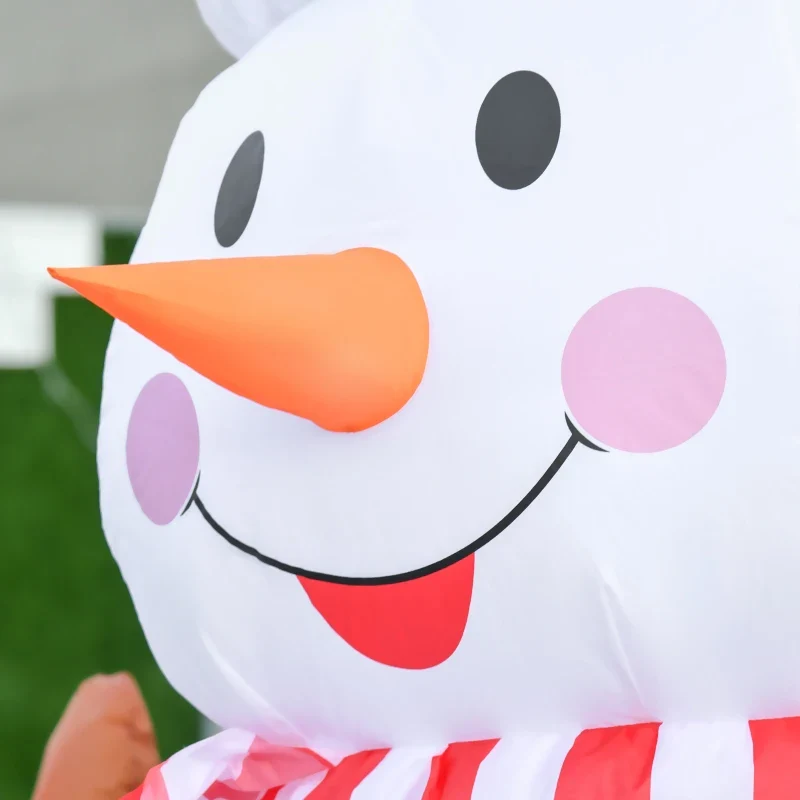 HOMCOM Rotating Christmas Inflatable Snowman, - Image 10