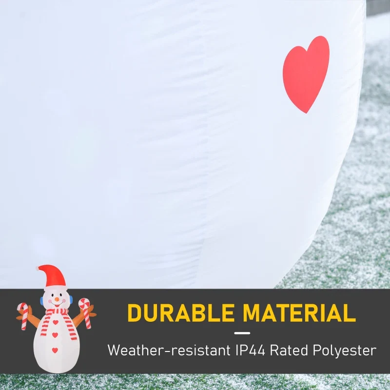HOMCOM Rotating Christmas Inflatable Snowman, - Image 6