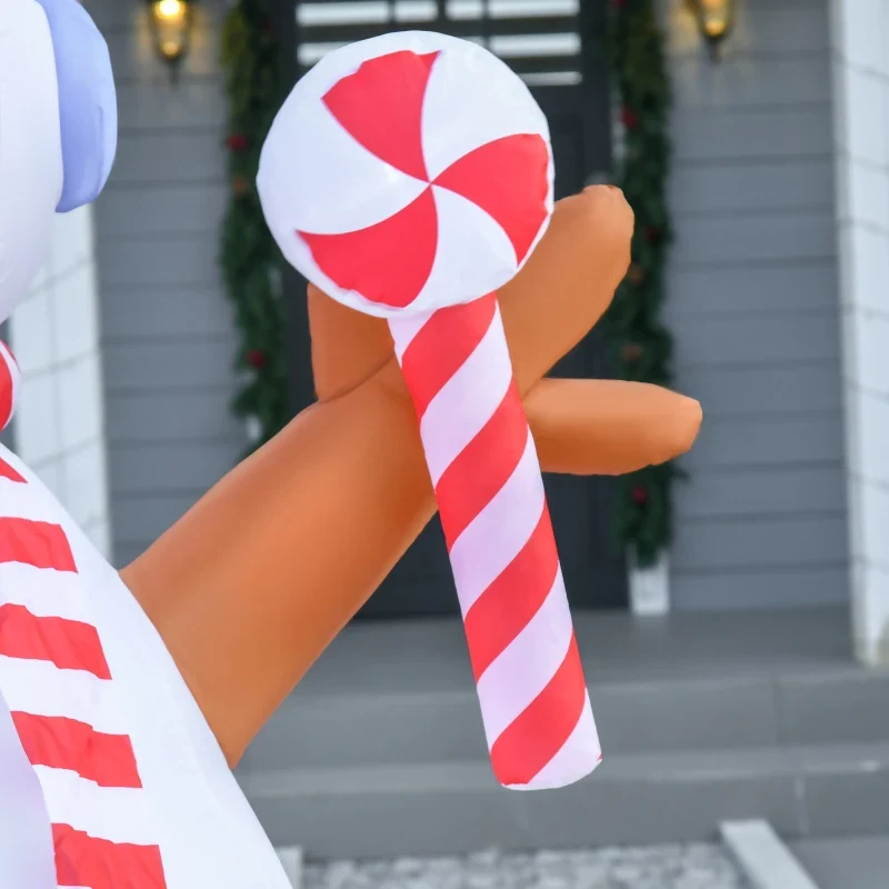HOMCOM Rotating Christmas Inflatable Snowman, - Image 9
