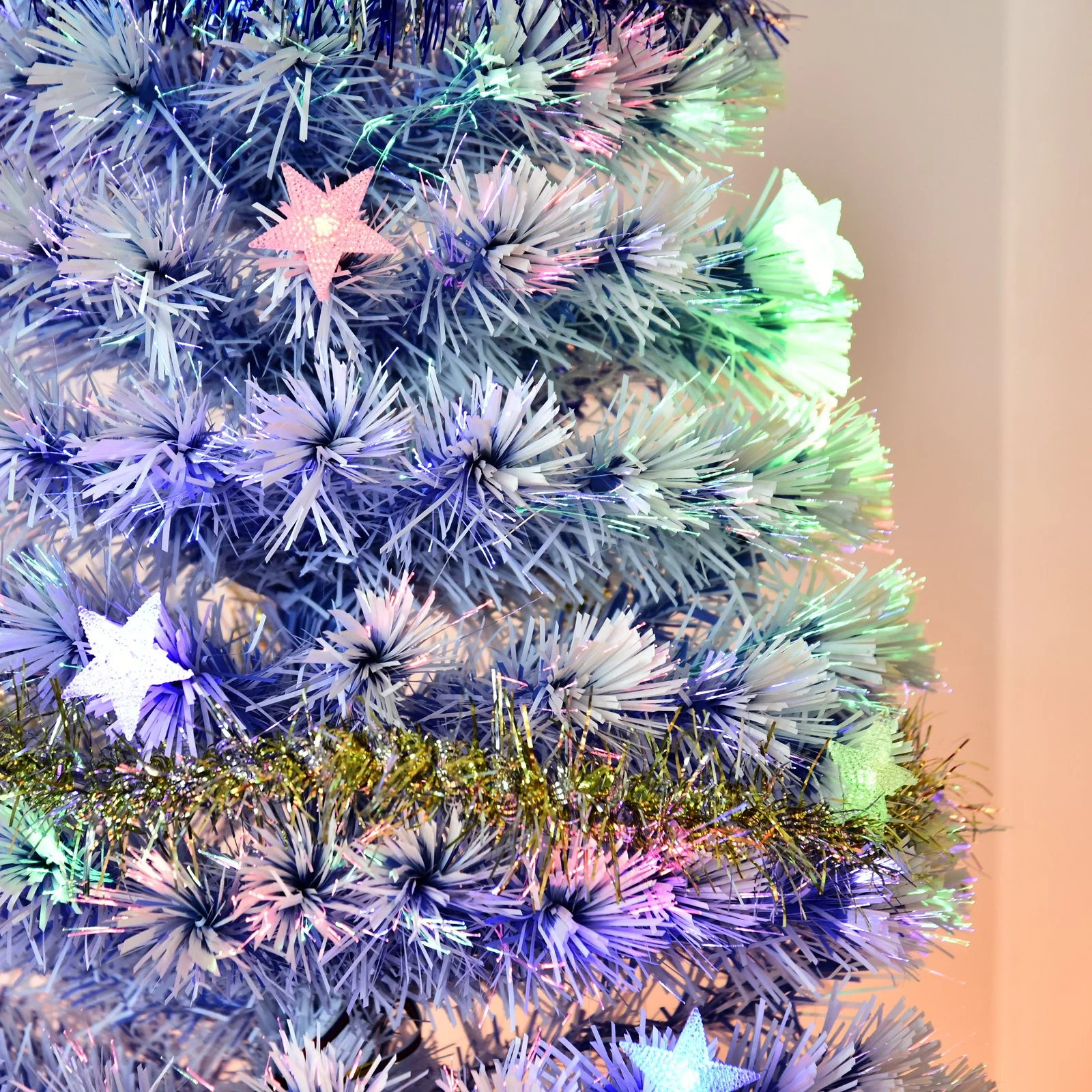HOMCOM 5ft Artificial Fibre Optic Christmas Tree - Image 3