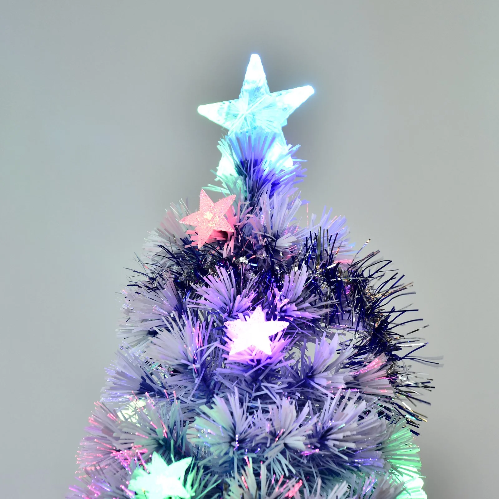 HOMCOM 5ft Artificial Fibre Optic Christmas Tree - Image 4