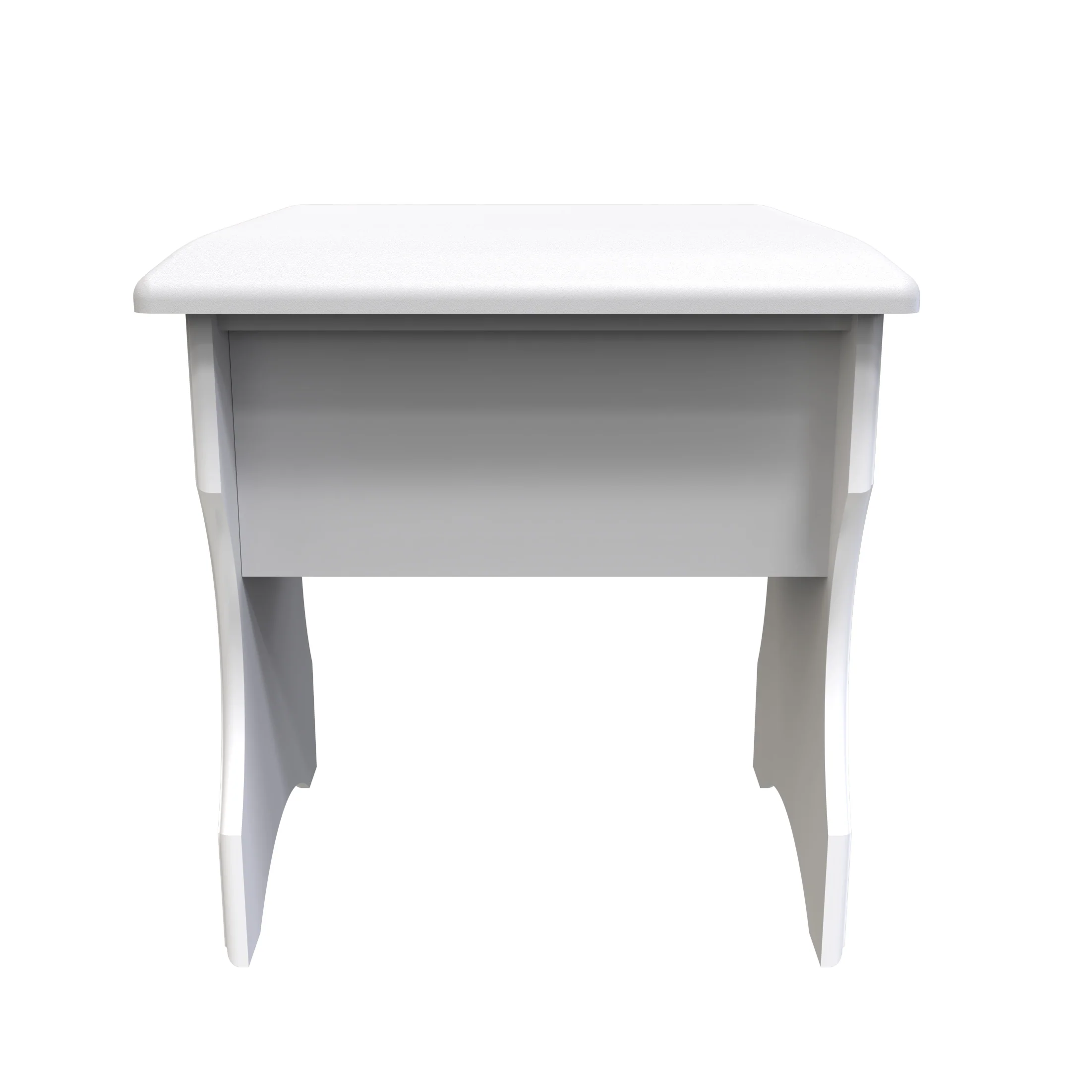 Clarence Ready Assembled Stool in White Gloss & White