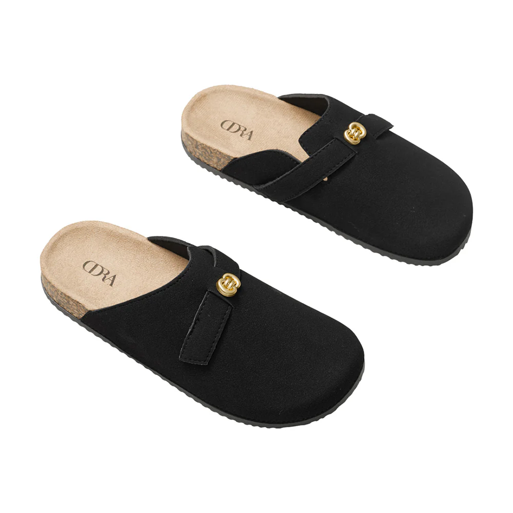 Close-Toe Slip-On Mules Black - Image 4