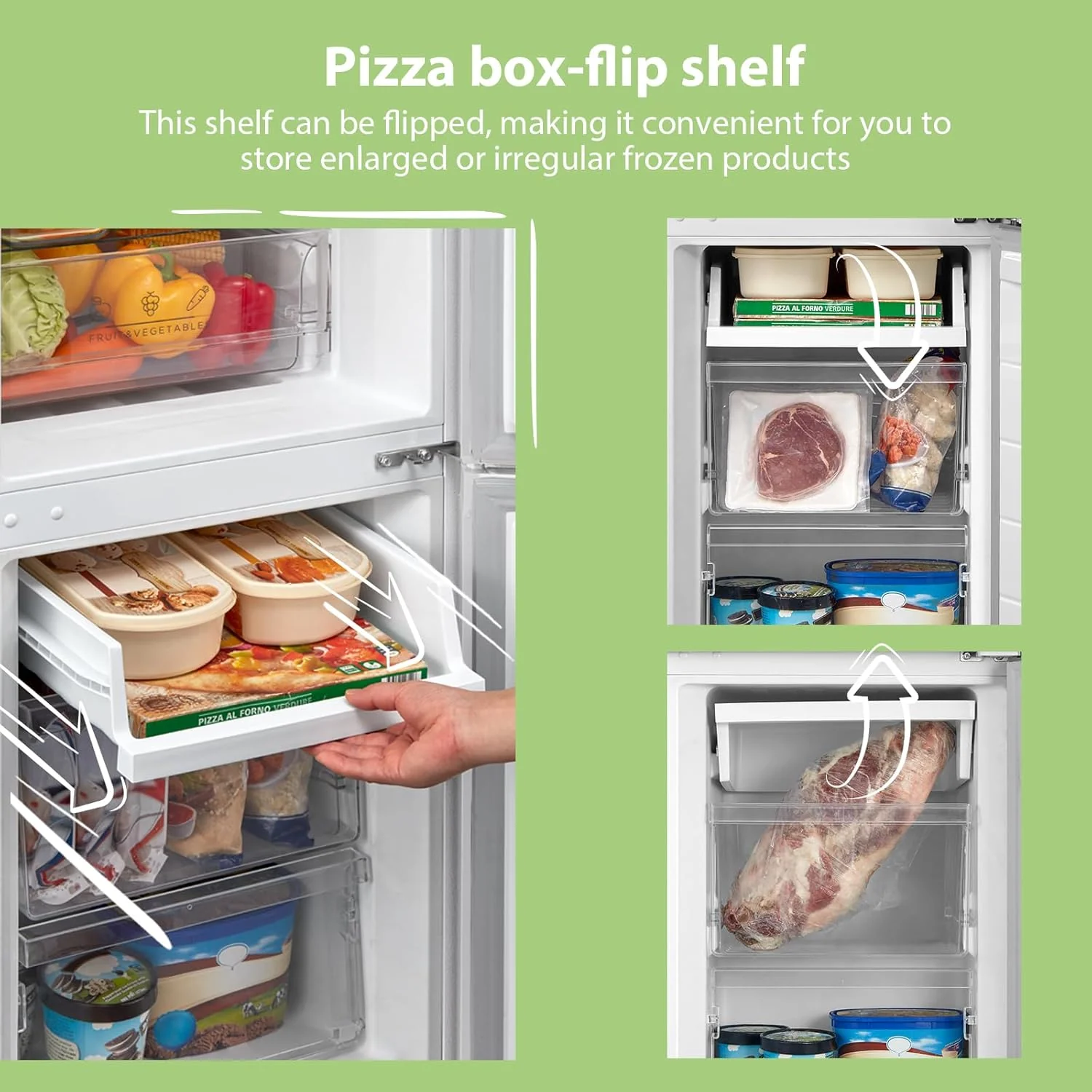 Comfee 174L Freestanding Low Frost Fridge Freezer - Image 3