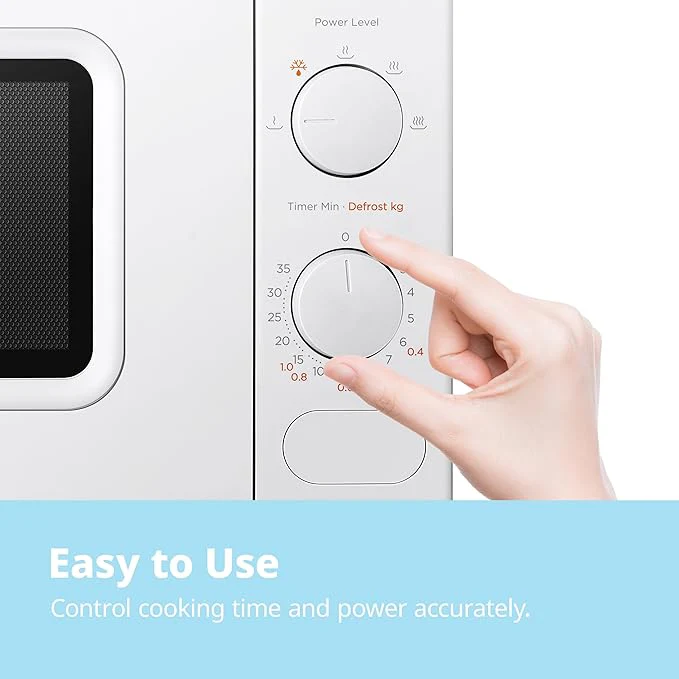 Comfee 700W 20L Countertop Microwave Oven with Dual Knob - Image 3