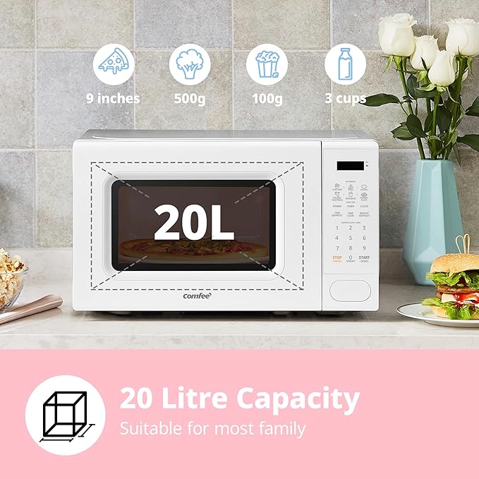 Comfee 700W 20L Countertop Microwave Oven with LED Display - Image 3