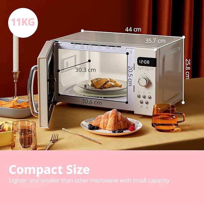 Comfee 800W 21L Retro Microwave Oven with LED Display - Image 5